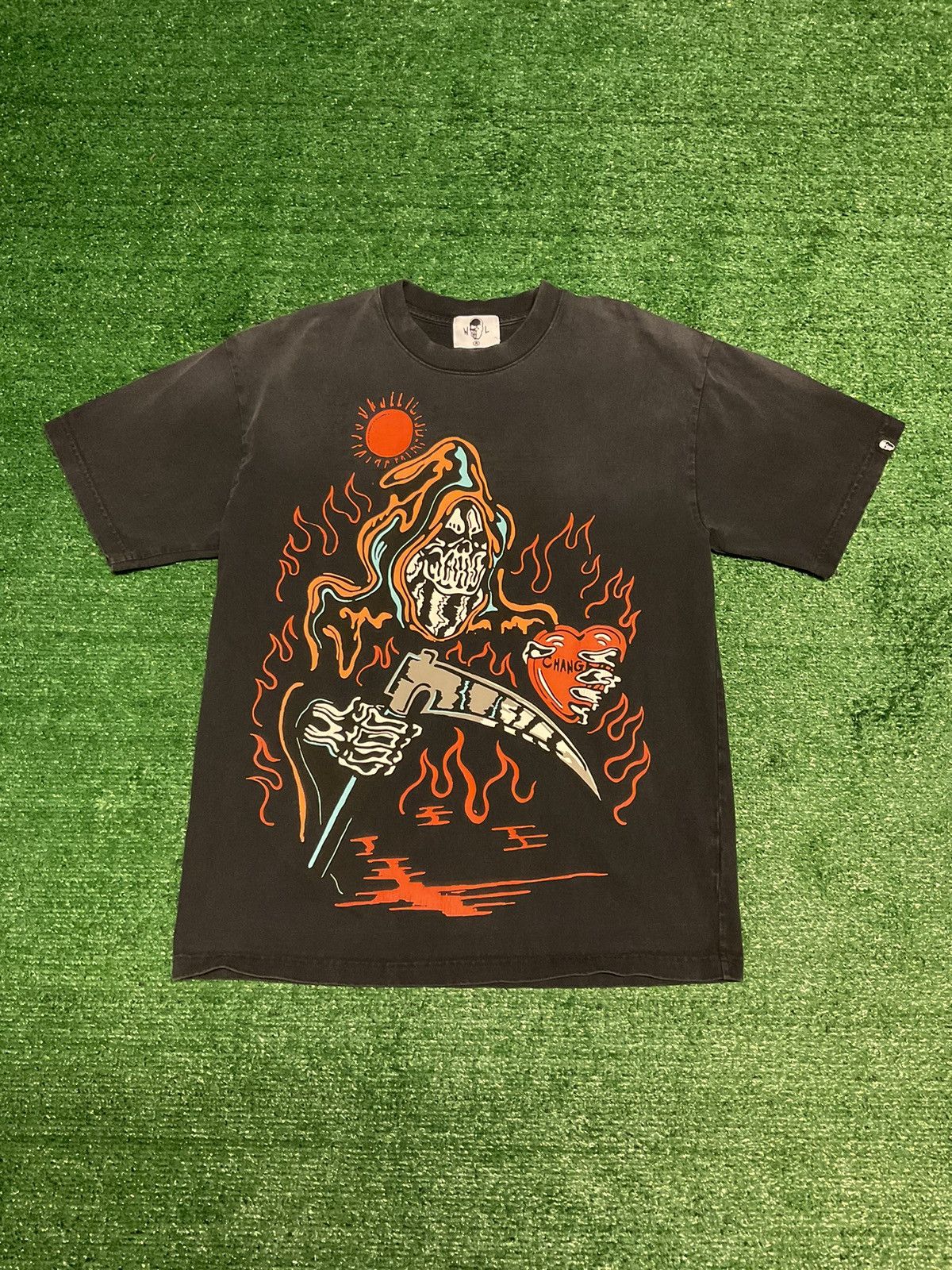 image of Warren Lotas “Hard Wirk” Tshirt - Size Medium in Black, Men's