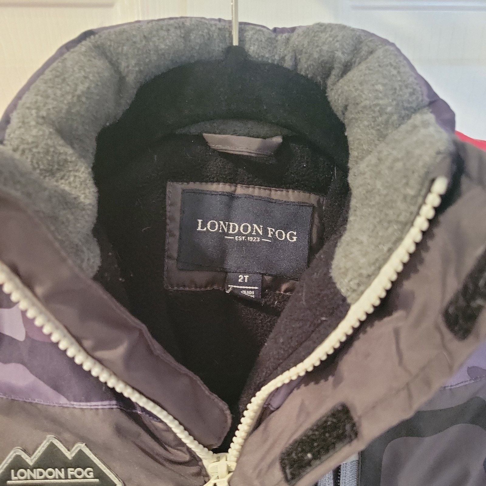 London Fog London Fog Perfect Fleece Lined Zipper Jacket 2T Grey Camo Size XXS / US 00 / IT 34 - 3 Thumbnail