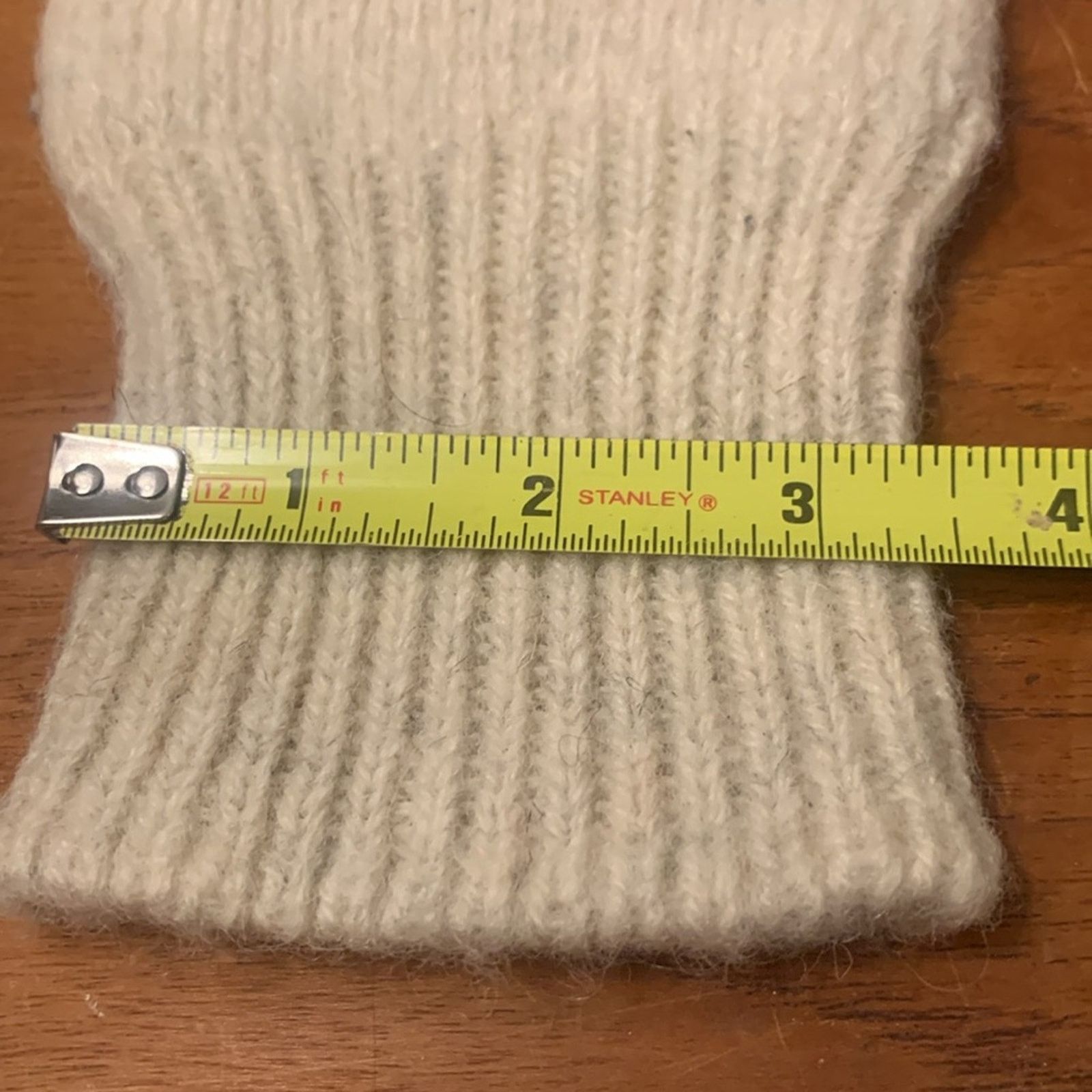 Vintage Handmade Handknit ragg wool mittens,knit traffic police Size ONE SIZE - 6 Thumbnail