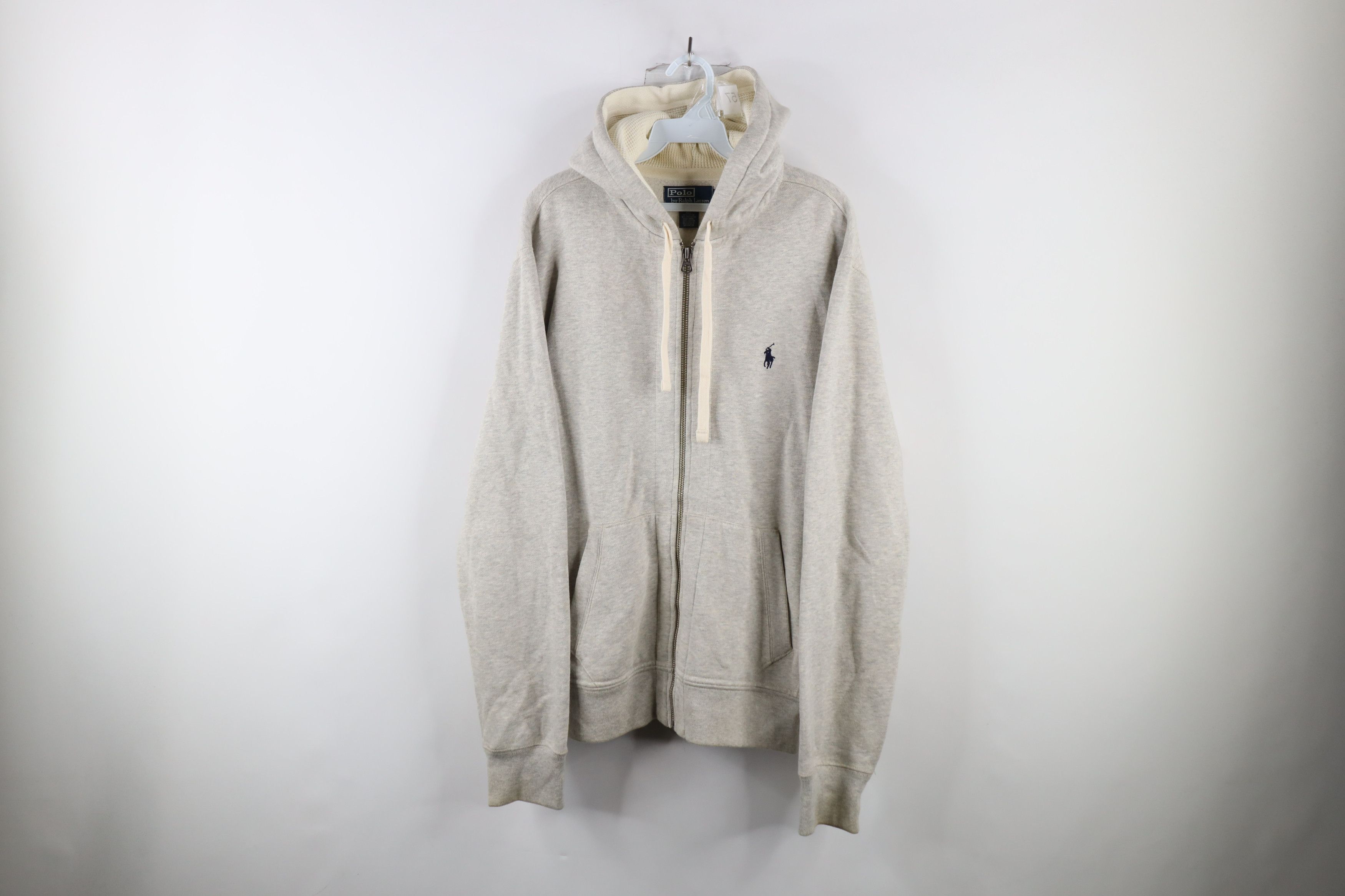 Ralph Lauren × Vintage Vintage 90s Ralph Lauren Full Zip Hoodie Sweatshirt Gray Size US M / EU 48-50 / 2 - 1 Thumbnail