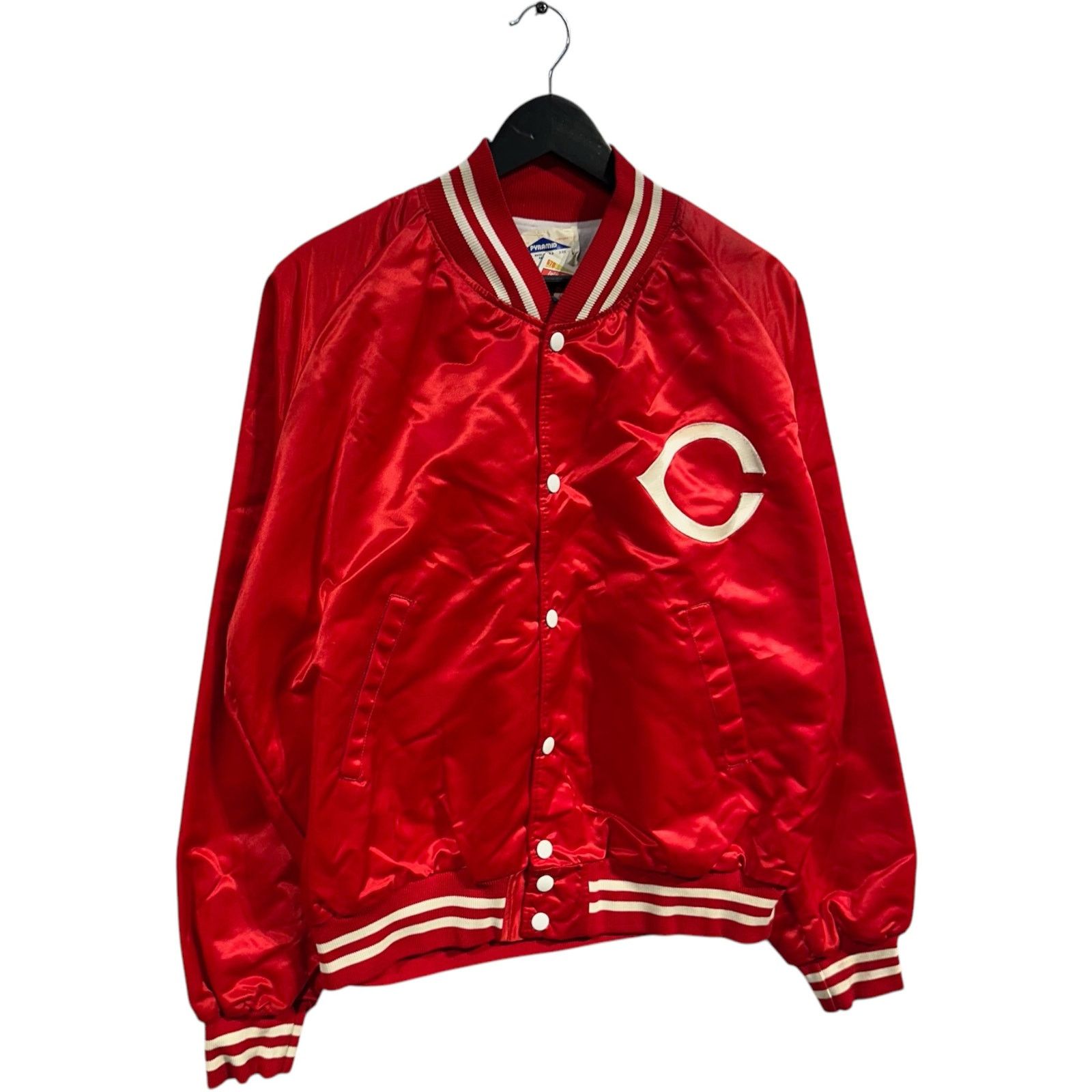MLB Vintage Cincinatti Reds Satin Bomber Jacket L Size US L / EU 52-54 / 3 - 3 Thumbnail