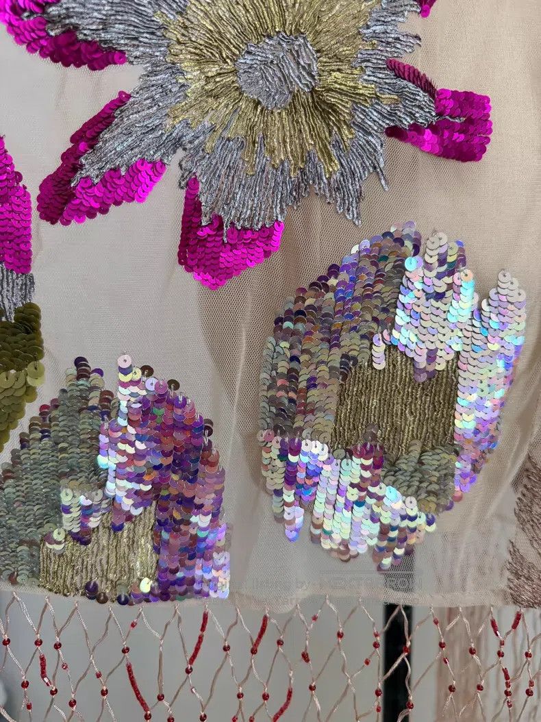 Dries Van Noten DRIES VAN NOTEN Embroidered Silk Scarf Size ONE SIZE - 5 Thumbnail