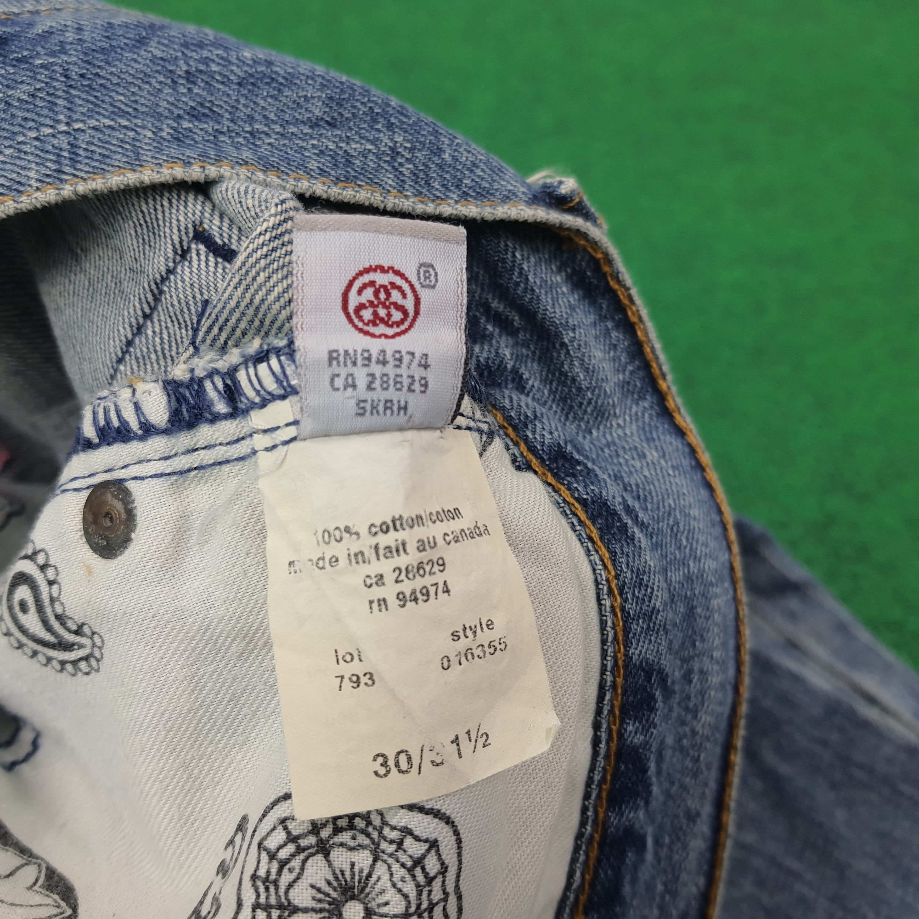 Stussy Vintage Stussy Rough n Rugged Denim Custom Logo Jeans C228N9 Size US 31 - 10 Thumbnail