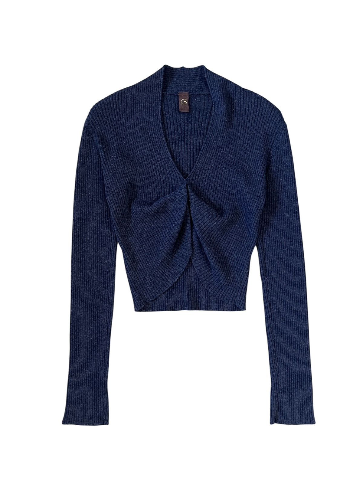 Romeo Gigli Vintage Romeo Gigli Cropped Ribbed Knit Sweater Size M / US 6-8 / IT 42-44 - 2 Thumbnail