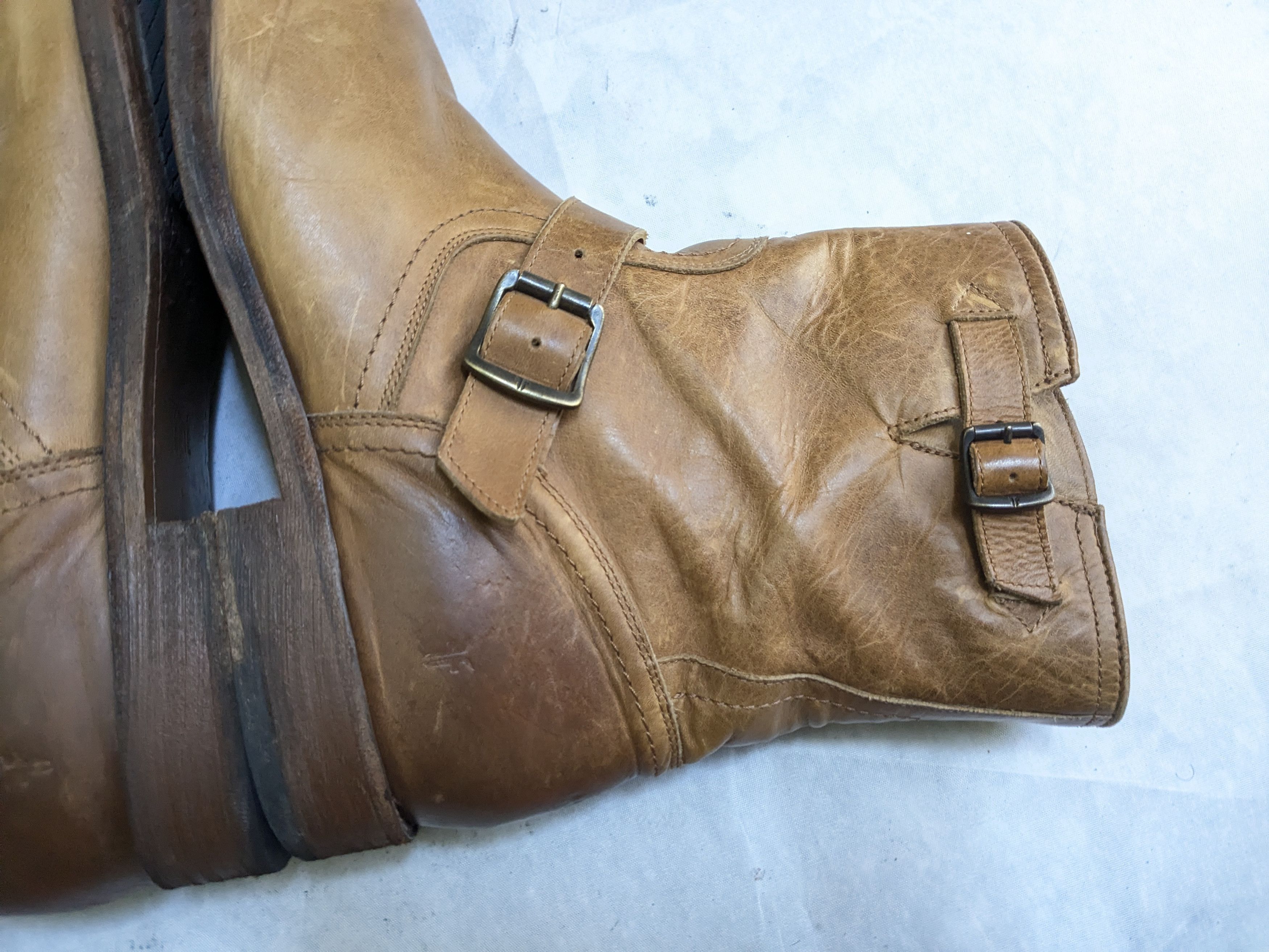 Frye Frye Engineer Boots Brown Leather 11.5 Motorcycle Biker Size US 11.5 / EU 44-45 - 13 Thumbnail