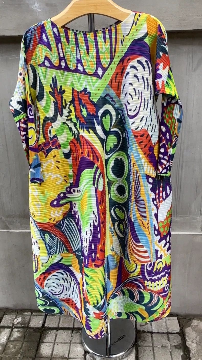 Issey Miyake Issey Miyake Tropical jungle dress Size XXL / US 16-18 / IT 52-54 - 1 Thumbnail