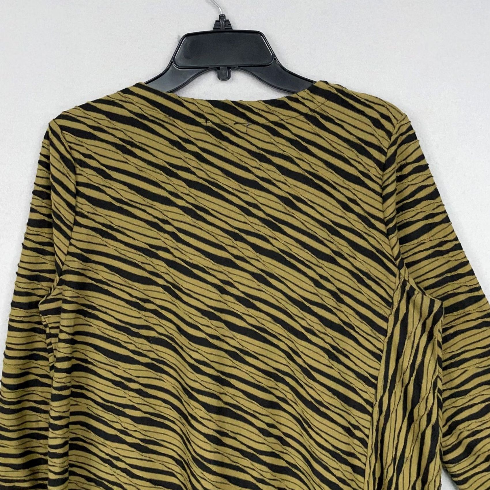 Habitat Habitat Tunic Shirt Womens Small Green Black Asymmetrical Hem Top Lagenlook Art Bohemian Shirt Size S / US 4 / IT 40 - 7 Thumbnail