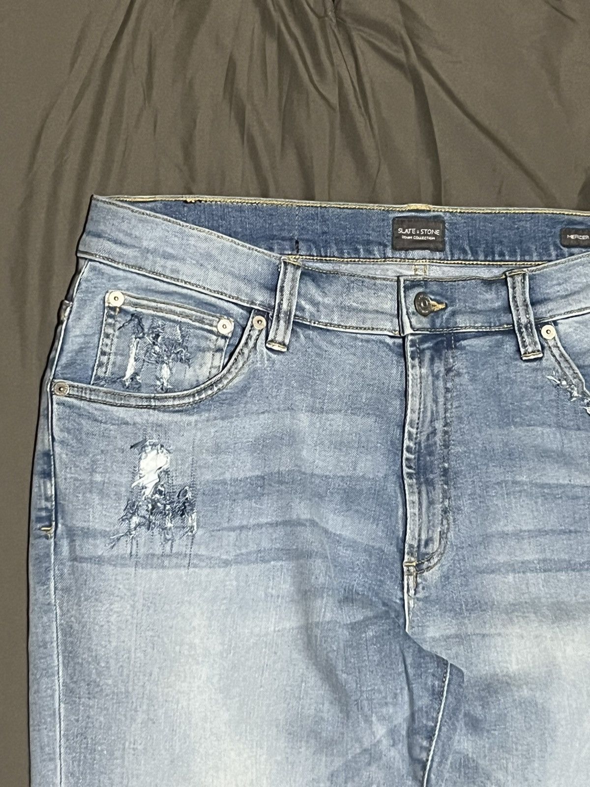 Slate & Stone Slate & Stone Hand Distressed Skinng Denim Size US 32 / EU 48 - 3 Thumbnail