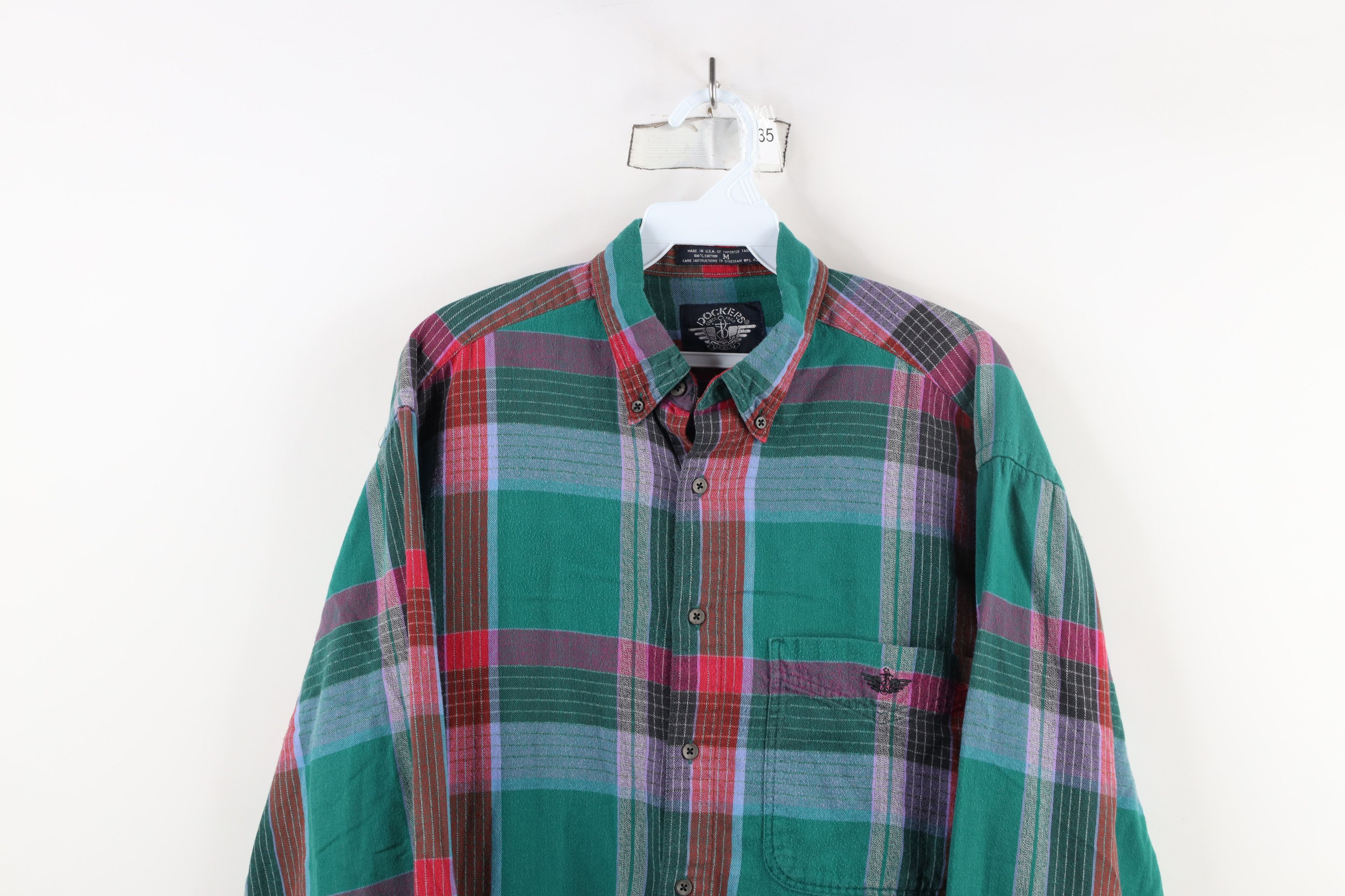 Vintage Vintage 90s Streetwear Rainbow Flannel Button Down Shirt Size US M / EU 48-50 / 2 - 2 Thumbnail