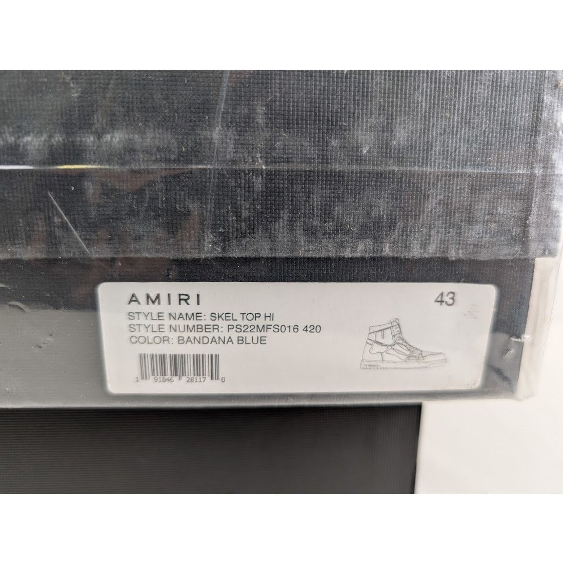 Amiri o1rshd1 Skel Top Hi / Skeleton Hi Top Sneakers Bandana Blue Size US 10 / EU 43 - 18 Thumbnail