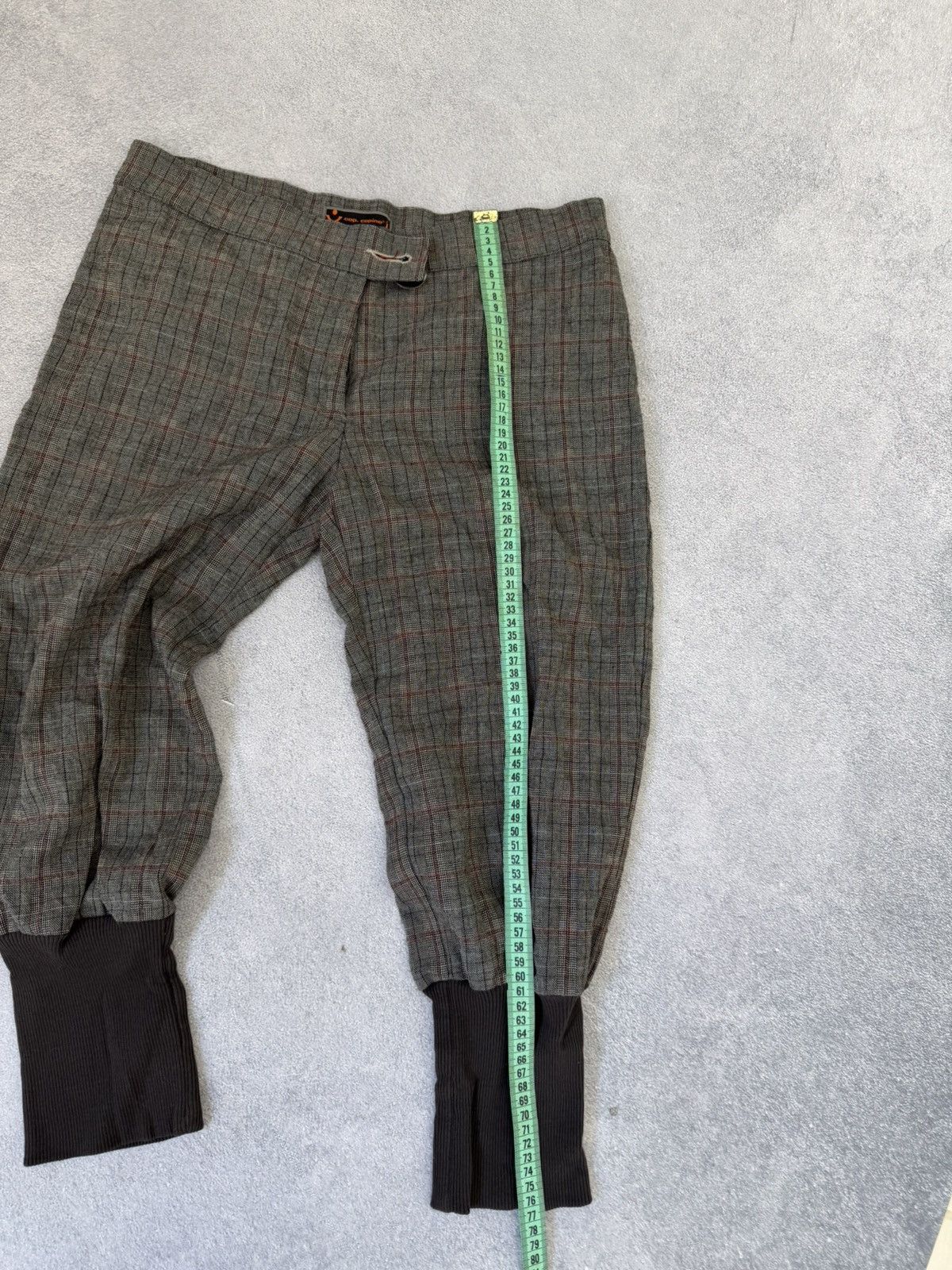 Cop Copine Cop.Copine France Plaid Checked Cropped Pants Avant-Garde Size 28" / US 6 / IT 42 - 9 Thumbnail