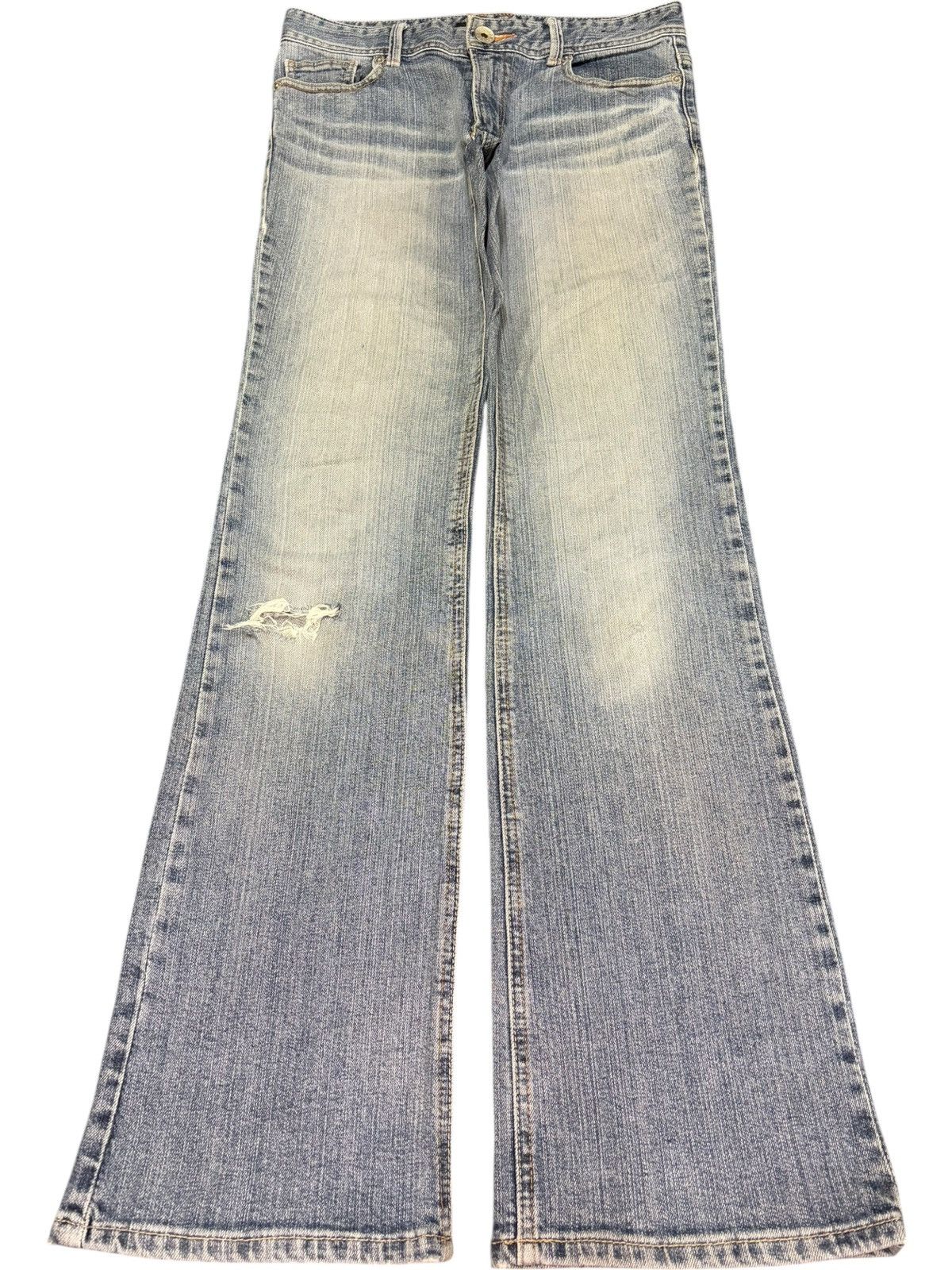 Diesel Vintage Japanese Brand Faded Wash Distressed Flare Jeans Size 29" - 1 Thumbnail