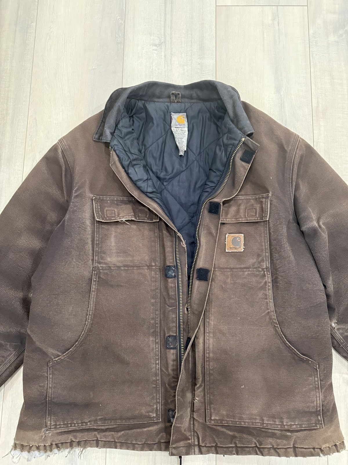 Carhartt VTG Carhartt Workwear Jacket Size US XL / EU 56 / 4 - 4 Thumbnail