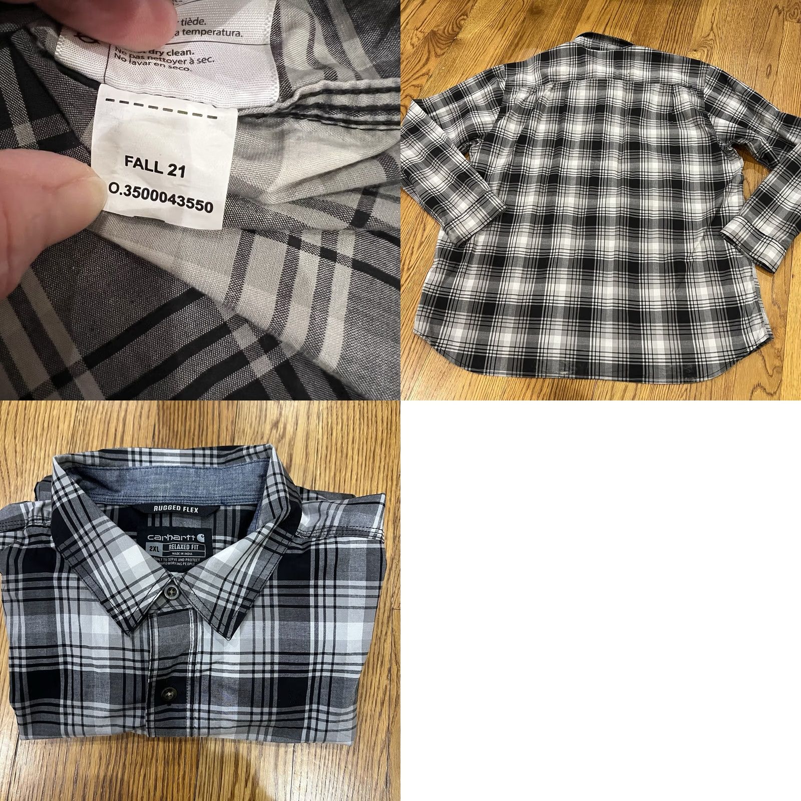 Carhartt Carhartt Men's 2XL Plaid Button-Up Shirt Rugged Flex Relaxed Fit Long Sleeve Multicolor Pattern Casual Workwear Outdoors Mens Size US XXL / EU 58 / 5 - 9 Thumbnail