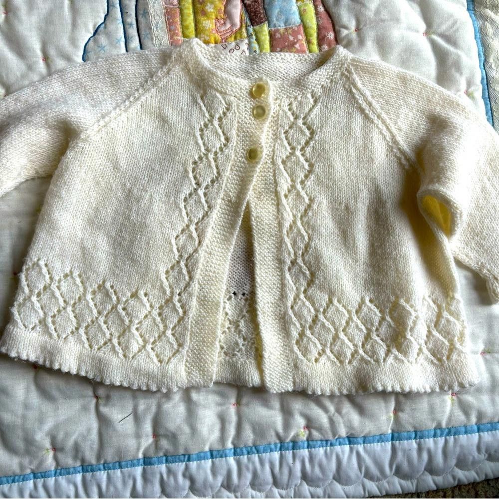 Designer Vintage Handmade Crochet Sweater Size US XXS / EU 40 - 1 Thumbnail