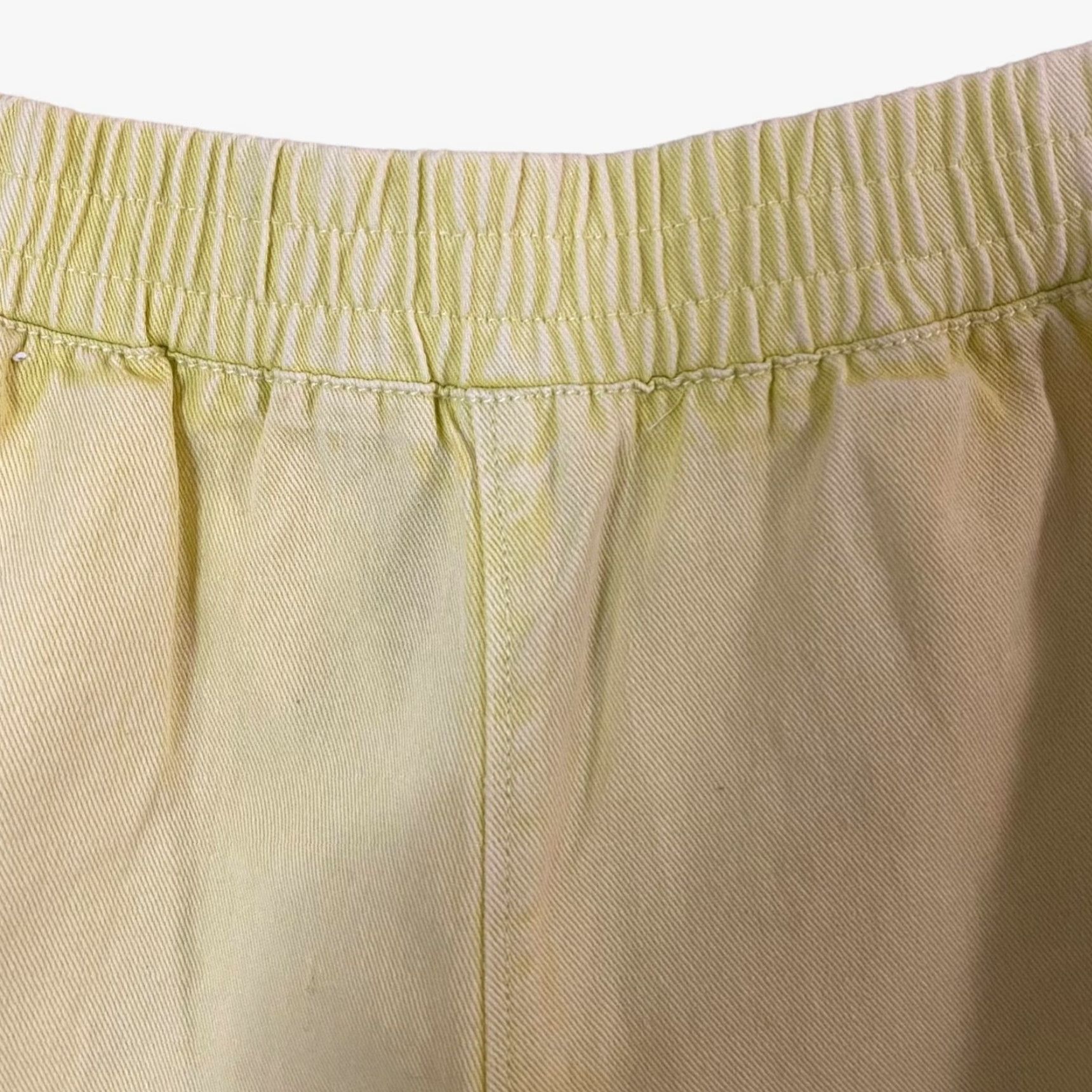 Volcom VOLCOM Strutin Stone Cotton Twill Shorts Women's Large Yellow Cut-Off Raw Hem Casual Size 36" / US 14 / IT 50 - 5 Thumbnail