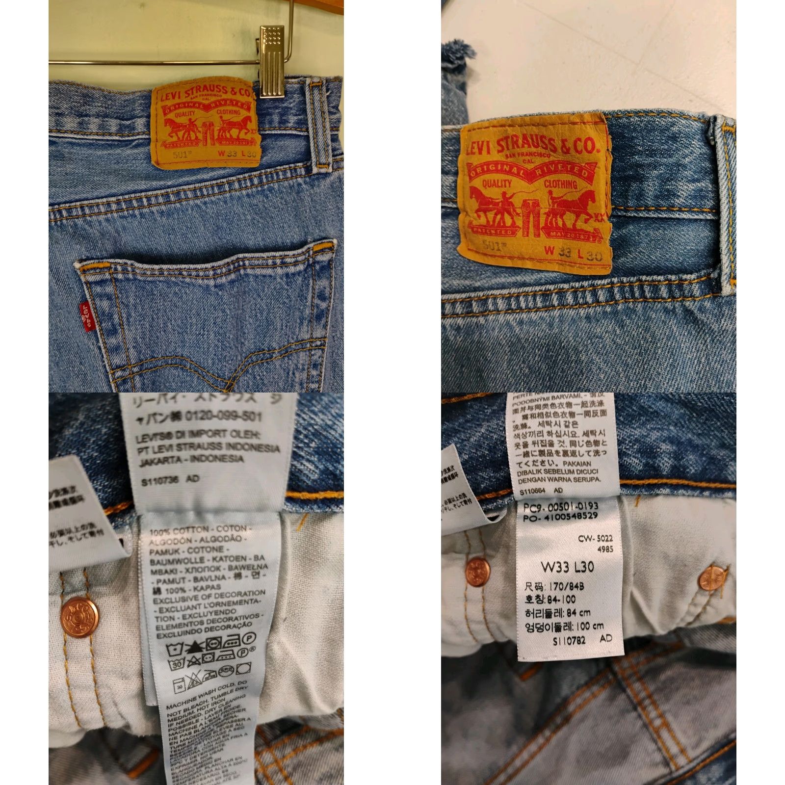 Levi's Levi's 501 Jeans Denim Medium Wash Regular Straight Vintage No 501 Series 32x30 Mens Jeans Frayed Size US 32 / EU 48 - 8 Thumbnail