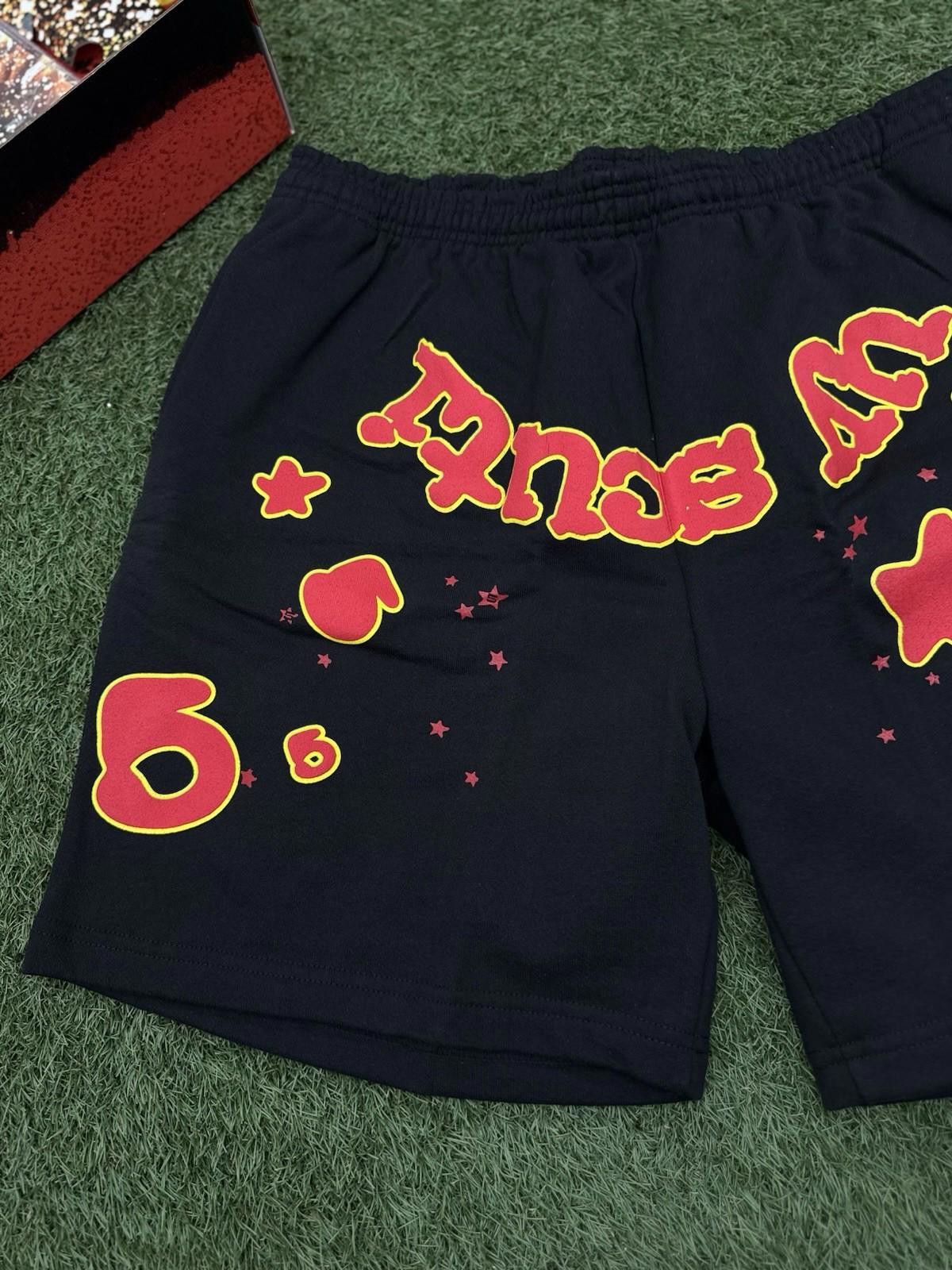 Sp5der Sp5der OG Web V2 Phantom Sweatshort “Black Red” New (XXL) Size US 40 / EU 56 - 4 Thumbnail