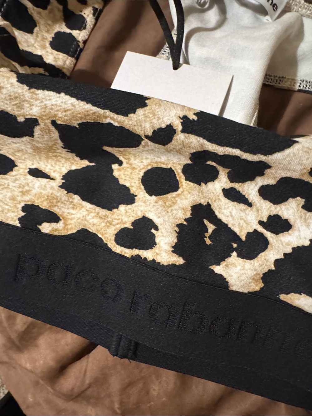 Paco Rabanne Rabanne Leopard-Print Jersey Crop Top Beige M Size M / US 6-8 / IT 42-44 - 9 Thumbnail