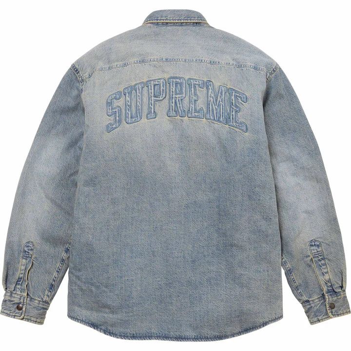 Supreme Supreme Faux Shearling Lined Work Shirt Size US S / EU 44-46 / 1 - 1 Thumbnail