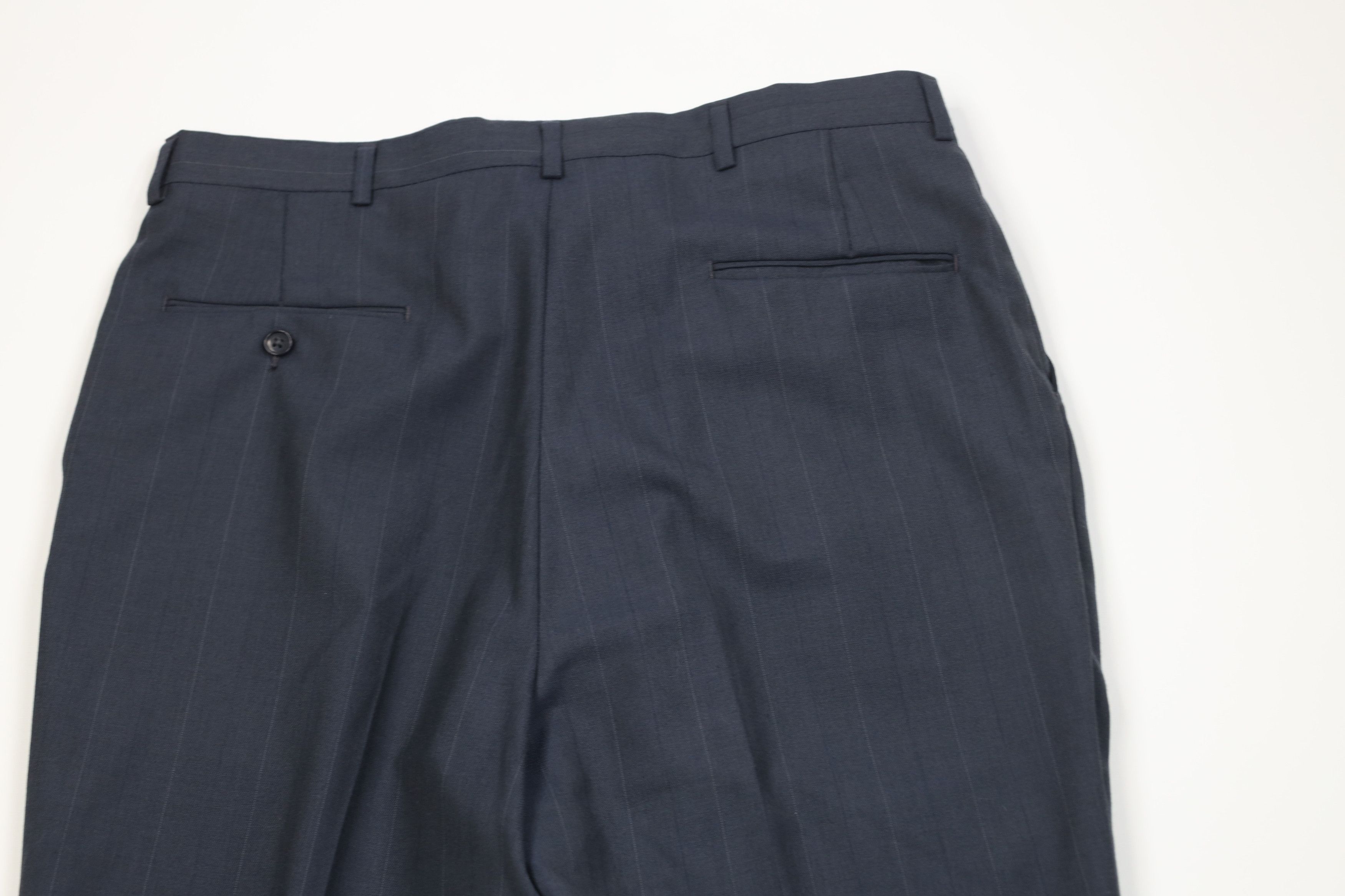 Vintage Vintage 90s Blend Knit Pinstriped Wide Leg Chino Pants USA Size US 34 / EU 50 - 11 Thumbnail