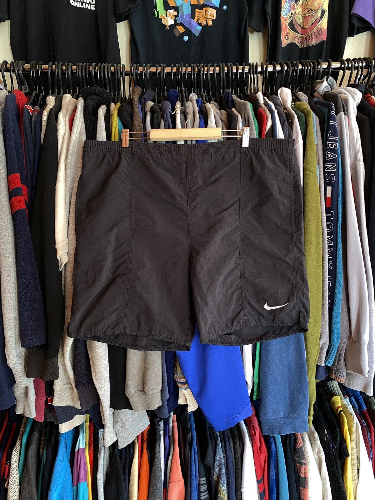 Nike VINTAGE NIKE BLACK SHORTS 90s Size US 34 / EU 50 - 1 Thumbnail