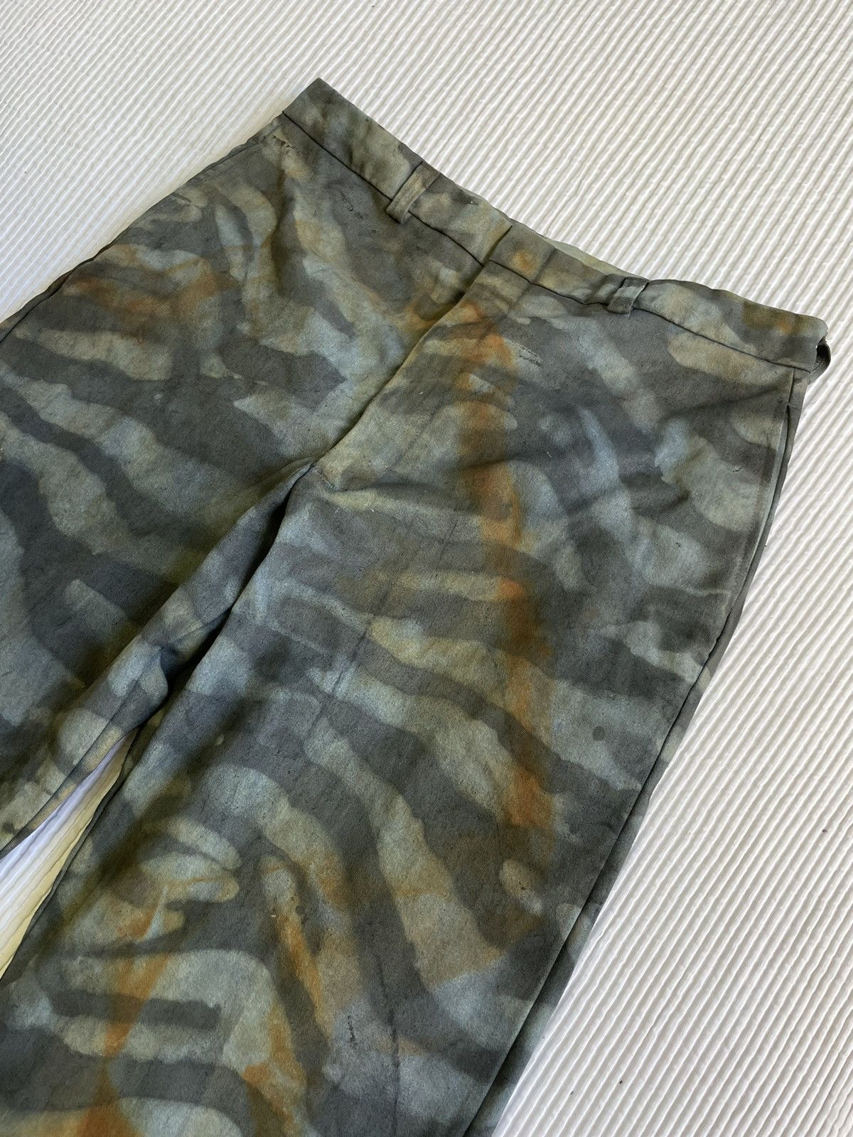 Handmade Rust Indigo Paint Grr Bb Hand Camo Tiger Stripe Pants Size US 33 - 5 Thumbnail