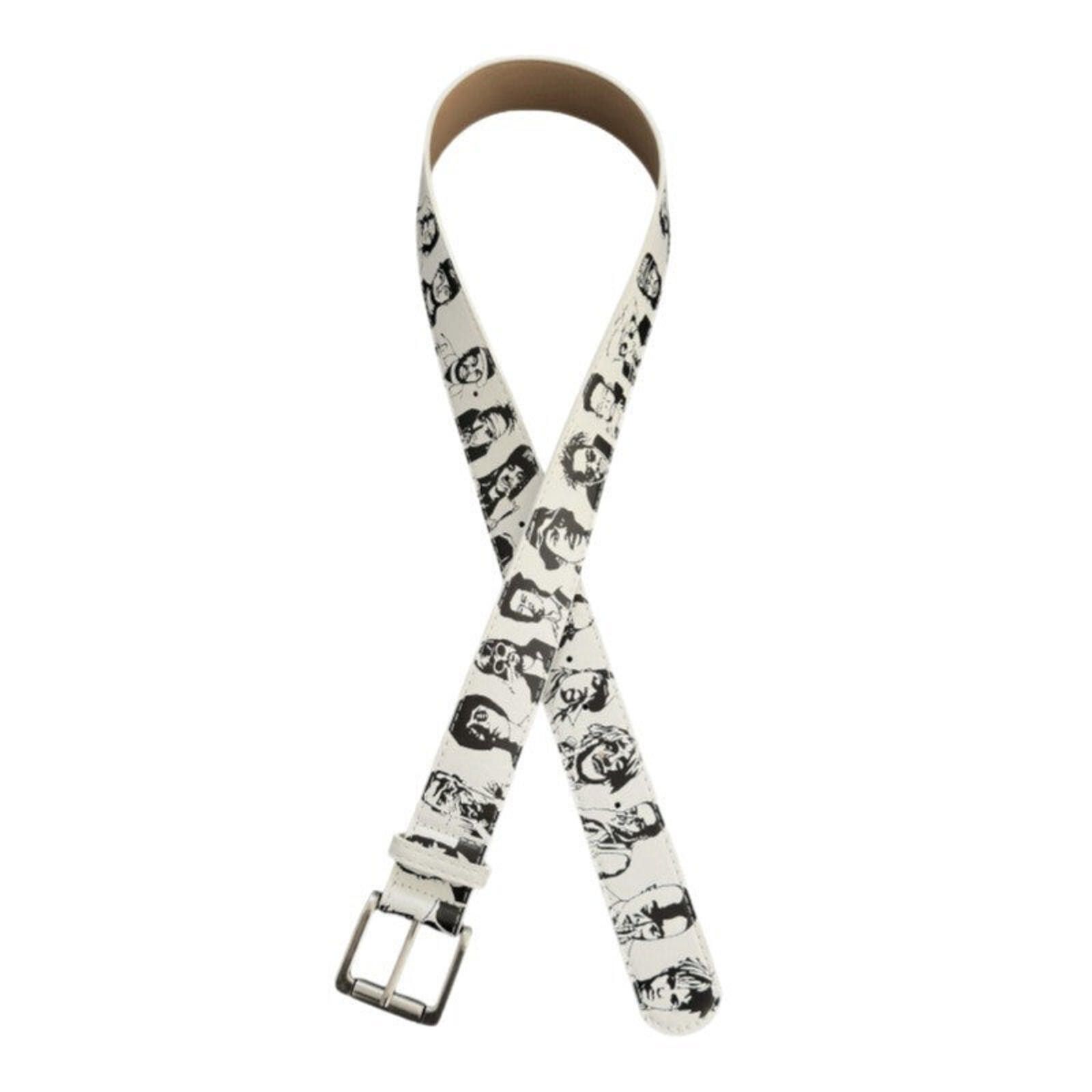 Other Hand-Drawn Portrait Print Belt | Illustration White Street Size ONE SIZE - 5 Thumbnail