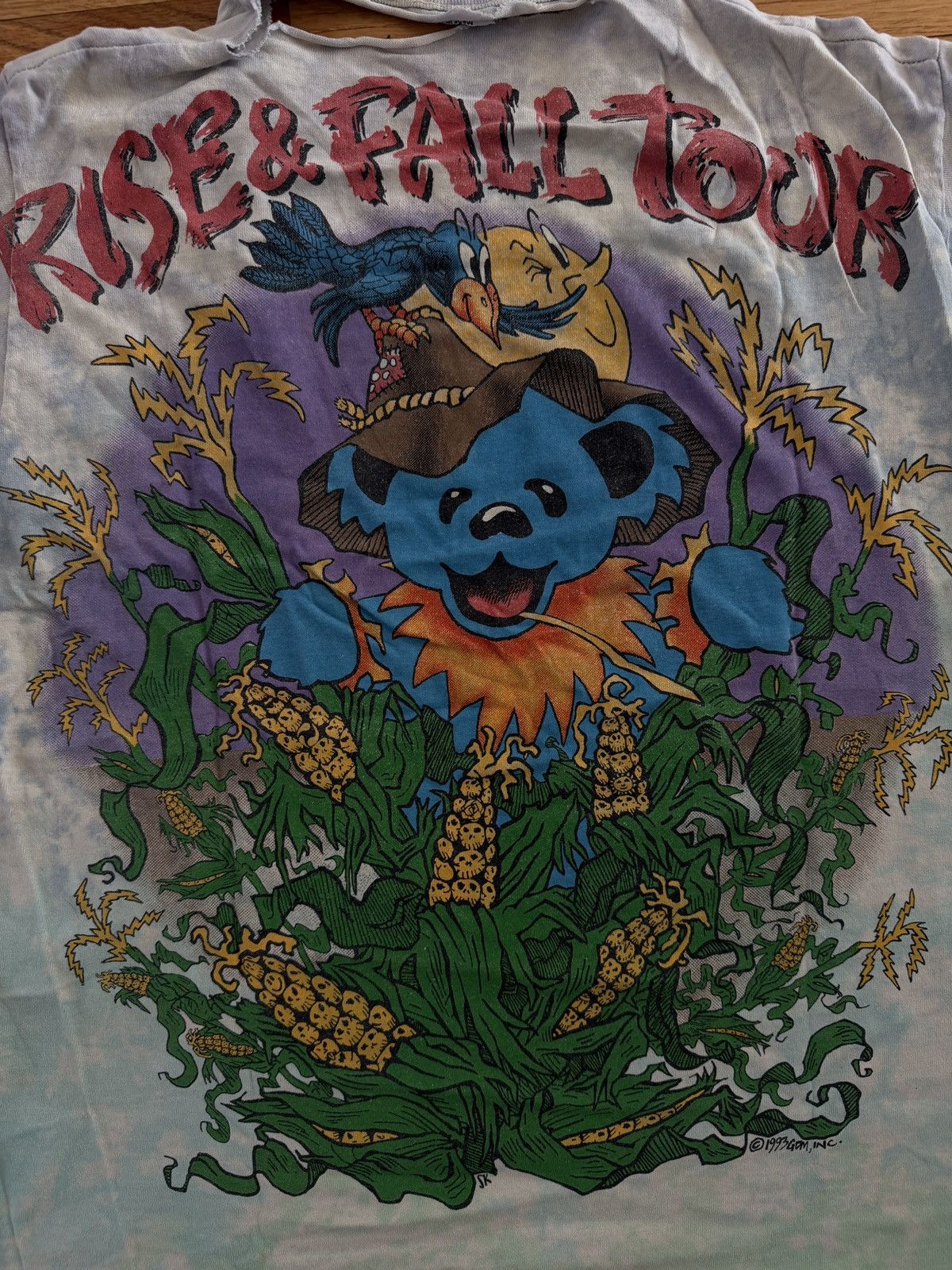 Vintage Grateful Dead - 1993 Fall Tour shirt (thrashed!) Size US L / EU 52-54 / 3 - 6 Thumbnail