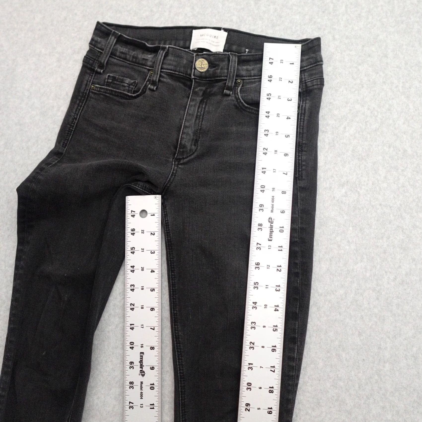 Vintage McGuire Distressed Jeans Womens Size 25 Skinny Denim Made in USA Blue 90s USA Theme Womens Jeans Distressed Measurements Provided in Pictures Size 42" / US 20 - 5 Thumbnail