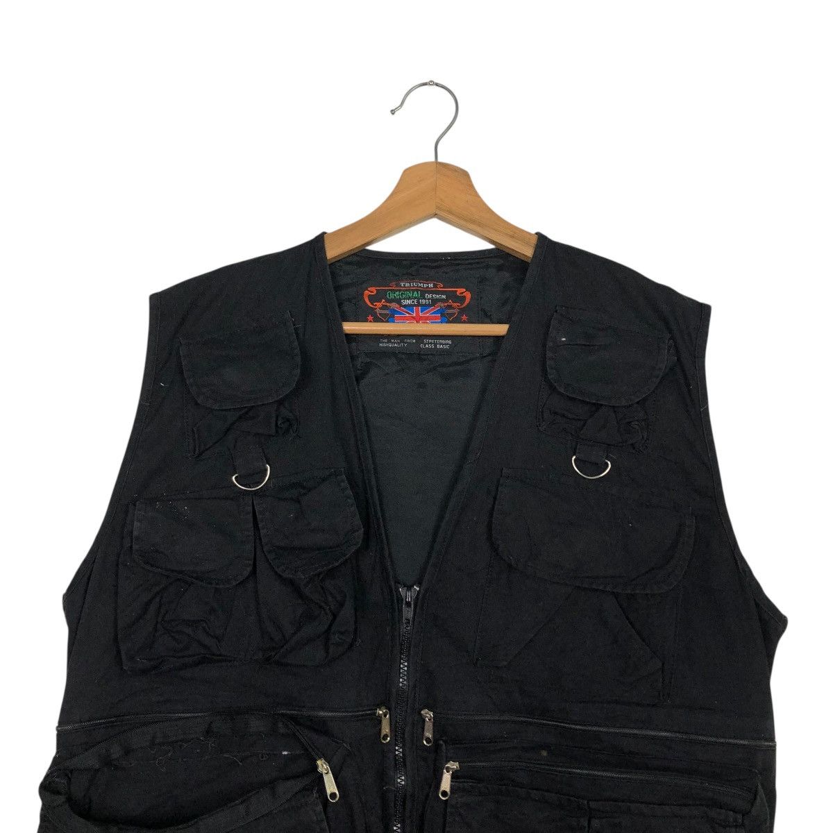 Vintage 🔥VINTAGE UTILITY CARGO VEST JACKET BIKER TRIUMPH Size US M / EU 48-50 / 2 - 5 Thumbnail
