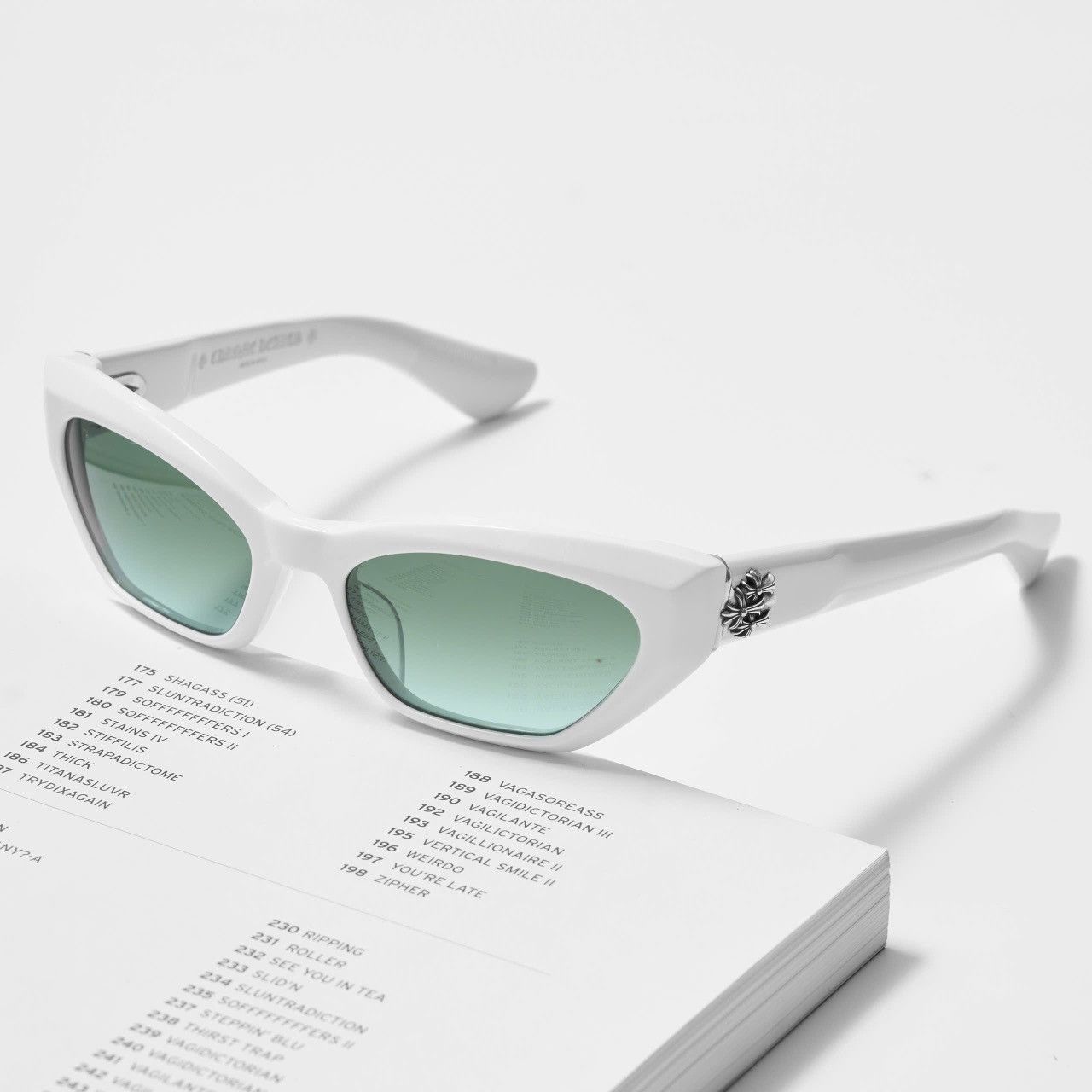 Chrome Hearts CHROME HEARTS HALLLA BALUUUU WHITE SUNGLASSES Size ONE SIZE - 2 Thumbnail