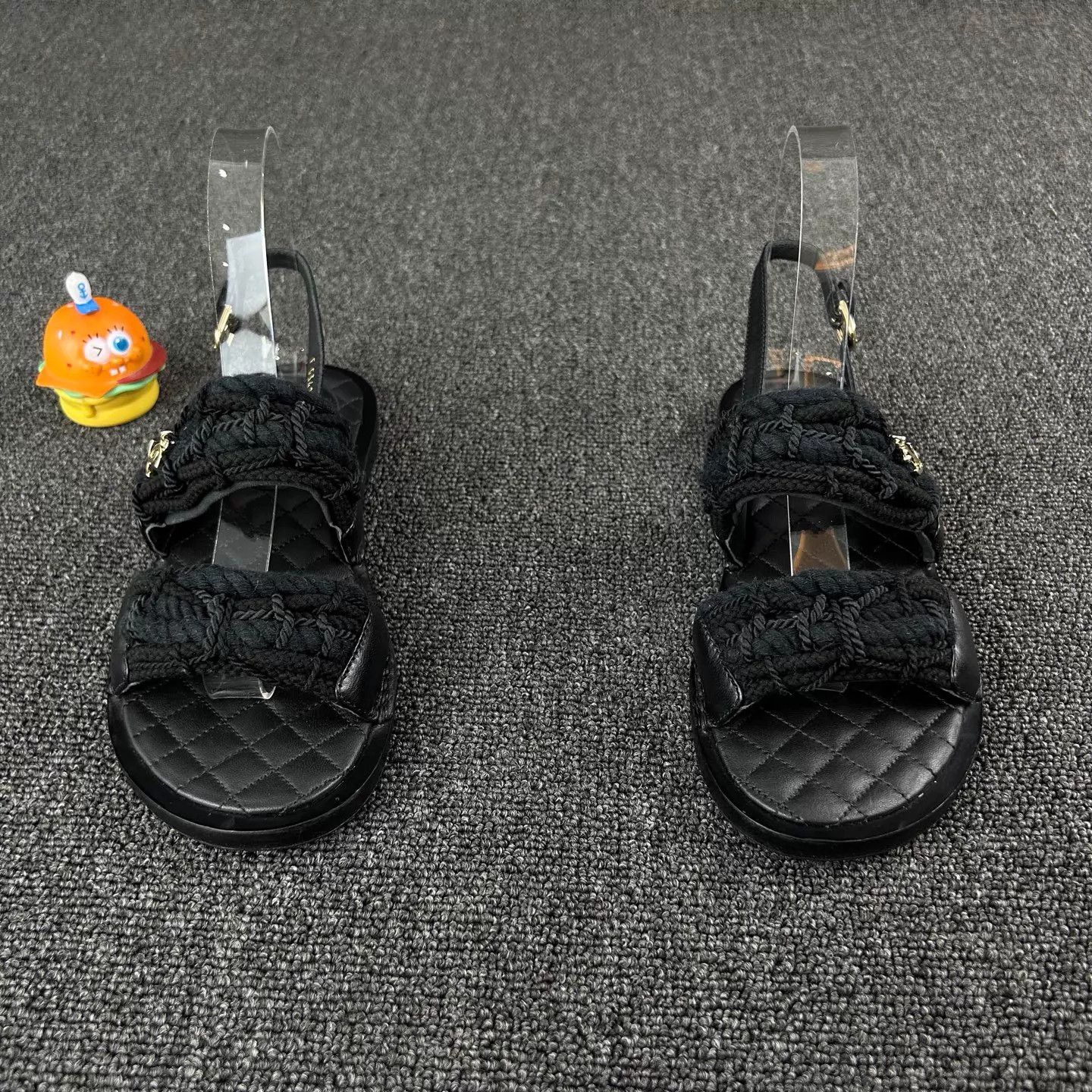 Chanel Chanel Black Woven Sandal EU 38.5 Near New Size US 8 / IT 38 - 2 Thumbnail