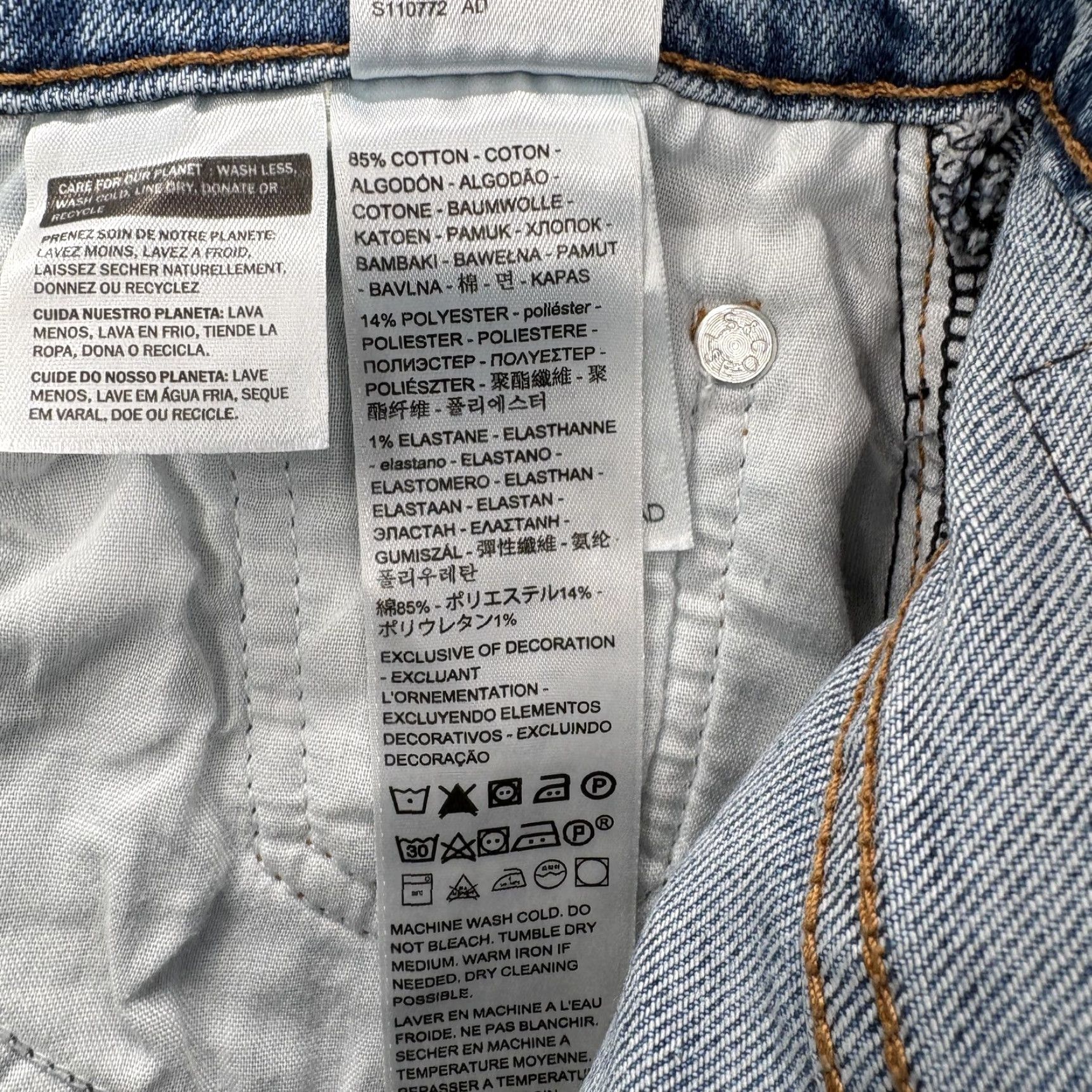 Levi's Levis Wedgie Straight Jeans Womens 26 Light Blue High Rise Button Fly Pants Size 26" / US 2 / IT 38 - 7 Thumbnail
