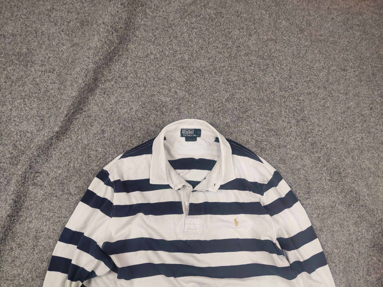 Polo Ralph Lauren Vintage 90's Polo Ralph Lauren Striped Rugby Long sleeve Size US XL / EU 56 / 4 - 2 Thumbnail