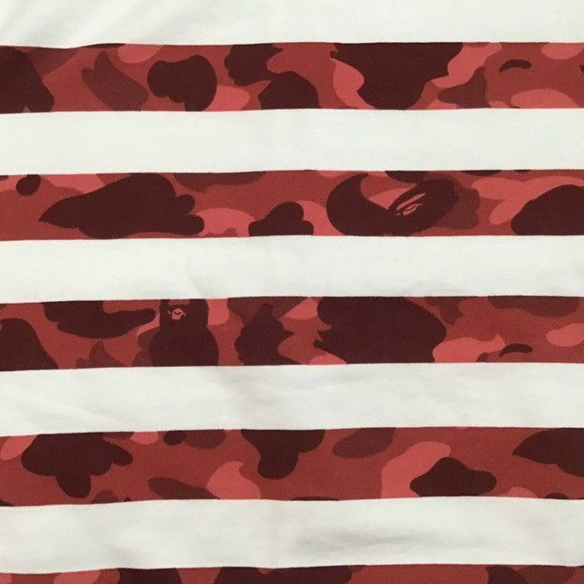 Bape BAPE Red camo striped full zip hoodie a bathing ape Size US M / EU 48-50 / 2 - 2 Thumbnail