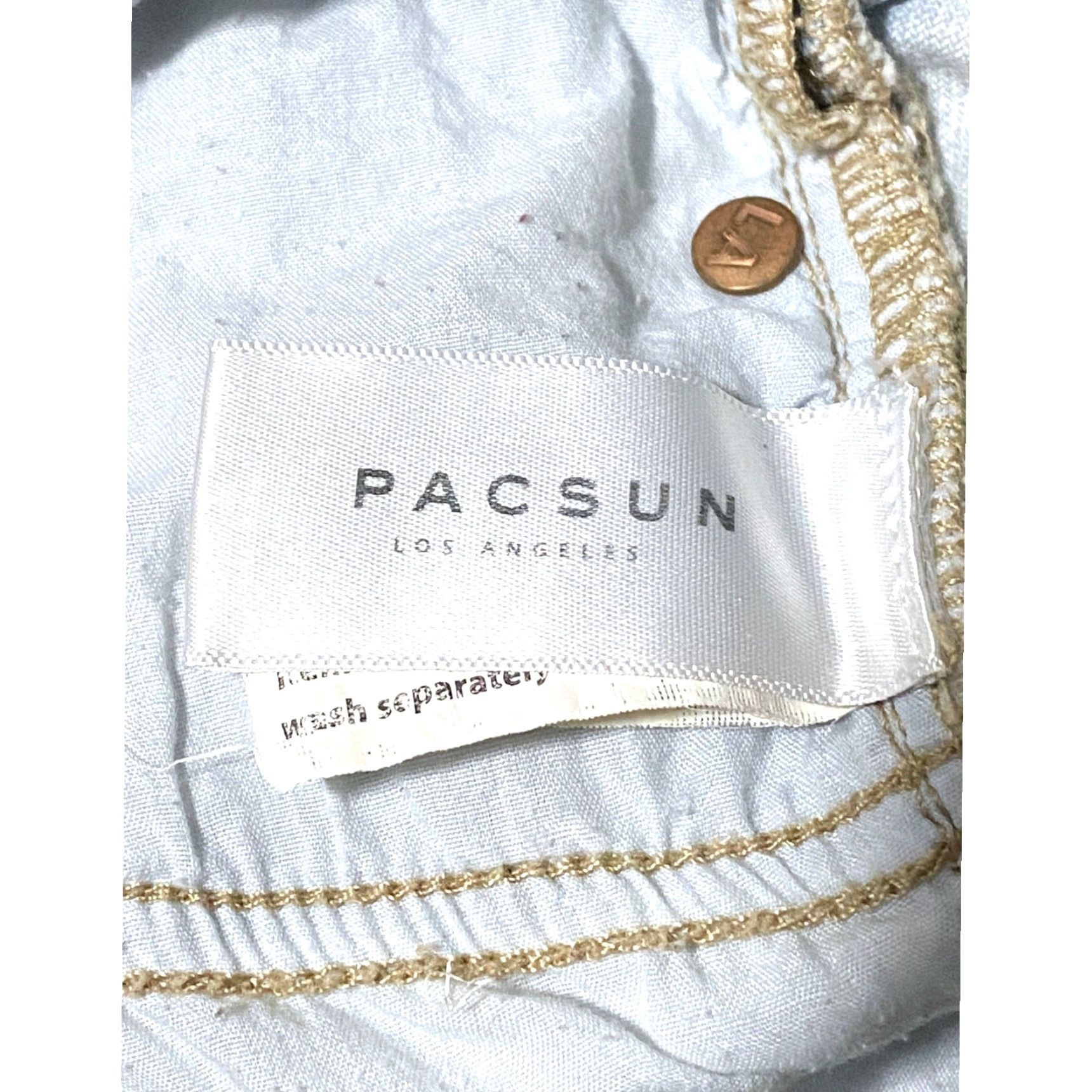 Pacsun VINTAGE PacSun Denim Girlfriend Shorts 22 Button Fly Cuffed Distressed Festival Grunge Womens Shorts 22 Blue Size 40" / US 18 - 7 Thumbnail