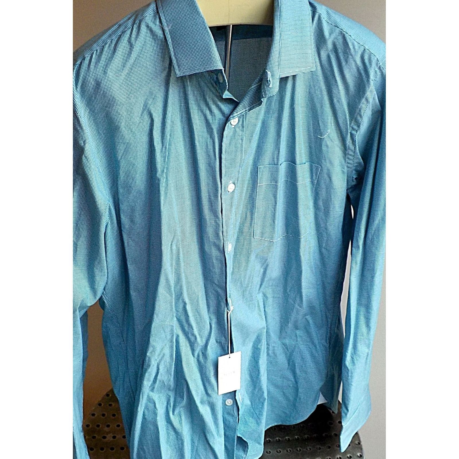 J.Crew J. Crew Ludlow Shirt Aqua Checkered 100% Cotton Button-Front LG NWT Mens Shirt Size US L / EU 52-54 / 3 - 2 Thumbnail