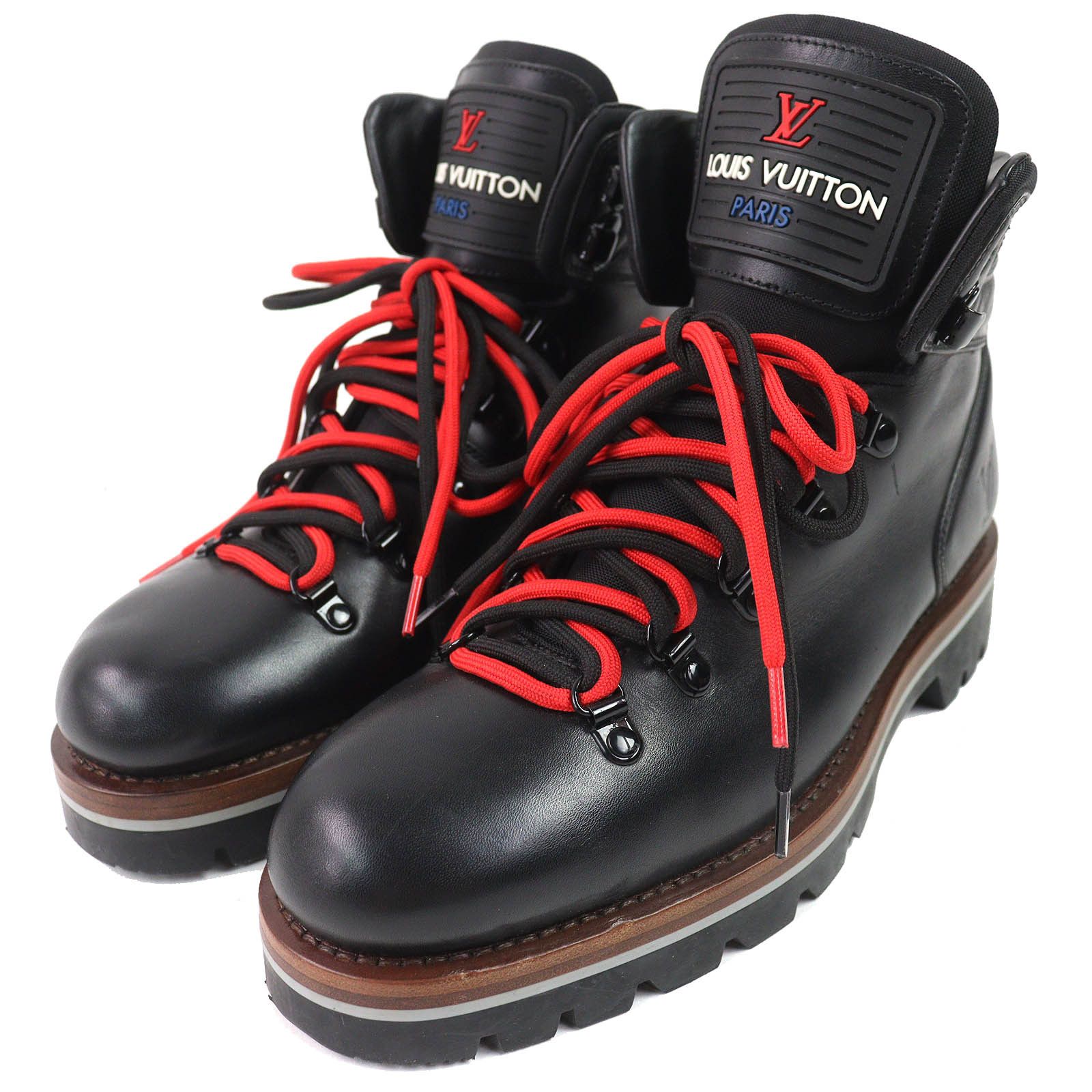 Louis Vuitton Louis Vuitton Alpinist Line Leather Boots Leather Shoes in Black, Men's