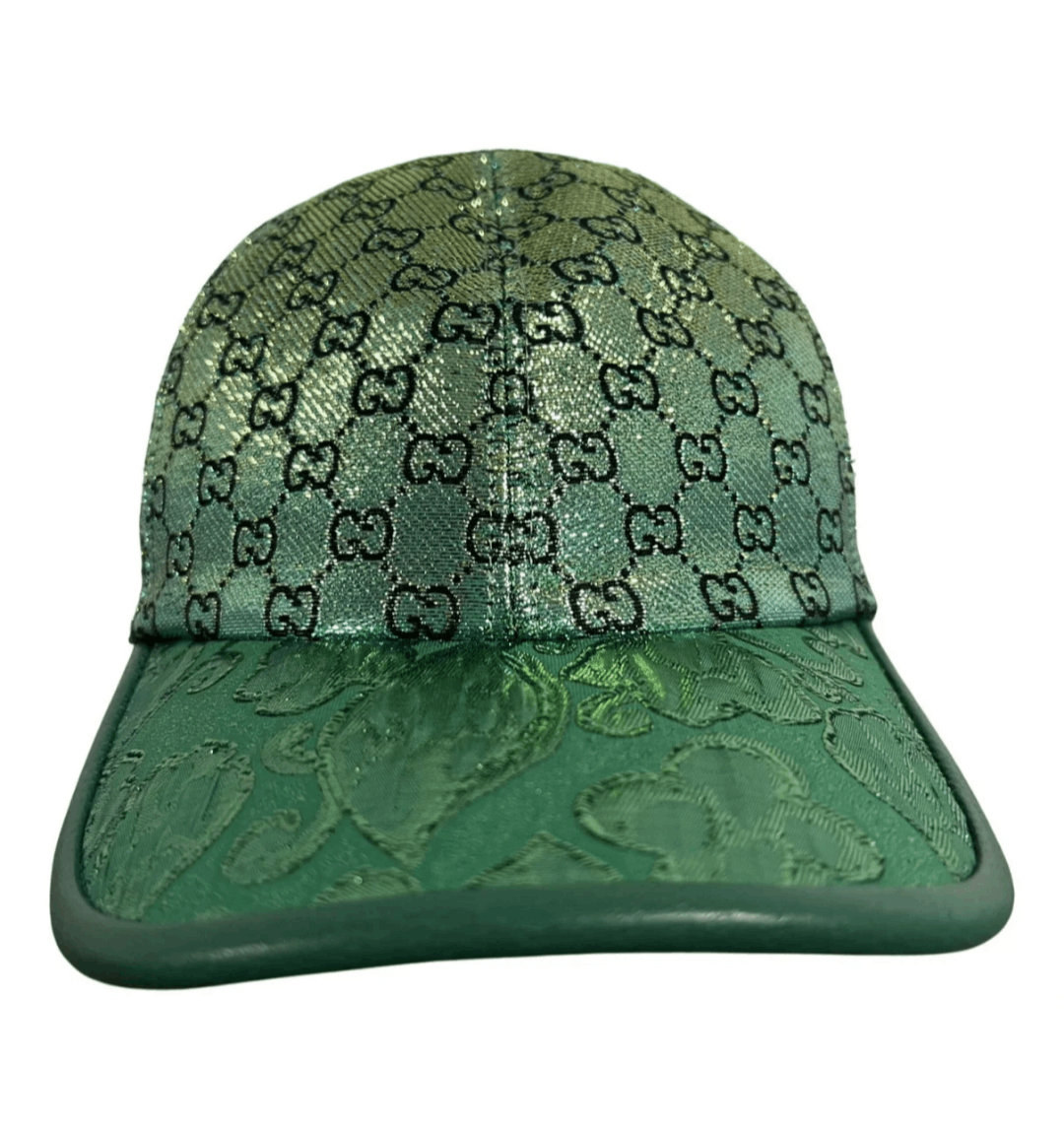 Gucci Gucci GG Lame Jacquard Baseball Cap Green XL Unisex Size ONE SIZE - 7 Thumbnail