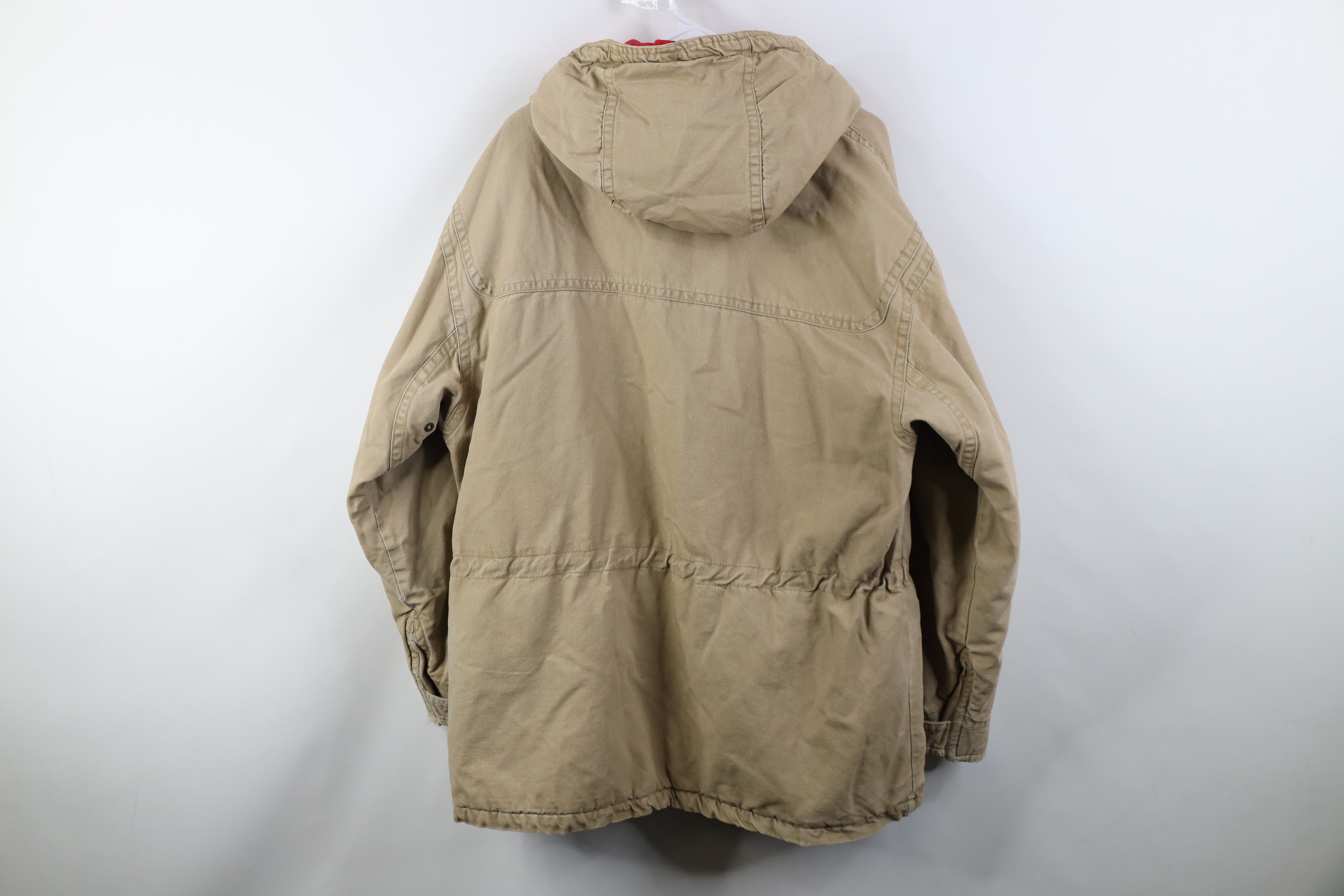 Vintage Vintage 90s Streetwear Flannel Lined Canvas Parka Jacket Size US L / EU 52-54 / 3 - 16 Thumbnail