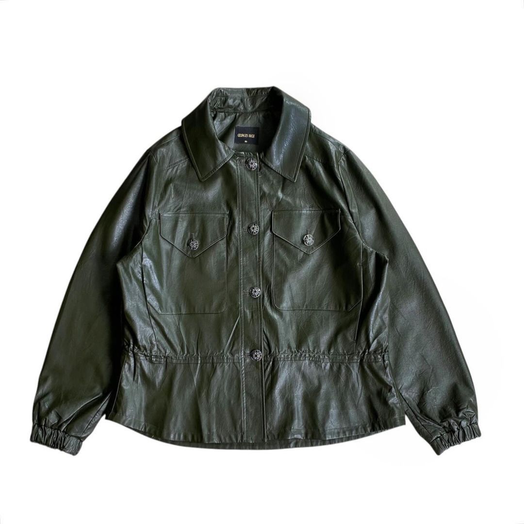 Other Georges Rech elastic tie waist faux leather jacket Size M / US 6-8 / IT 42-44 - 1 Thumbnail