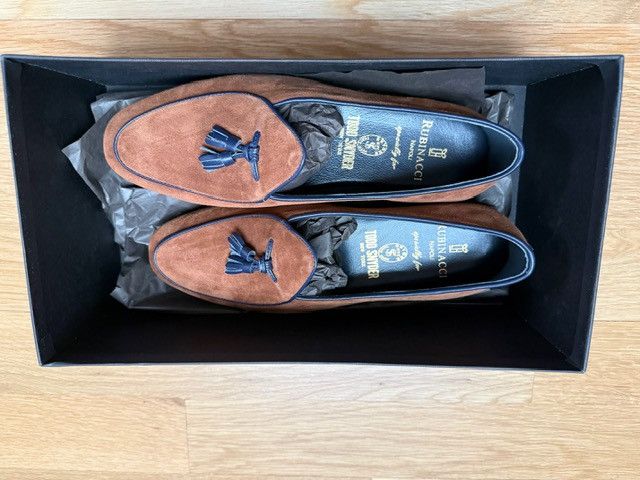 Rubinacci Todd Snyder x Rubinacci Suede Marphy Loafer – Size 9 (New) Size US 9 / EU 42 - 5 Thumbnail