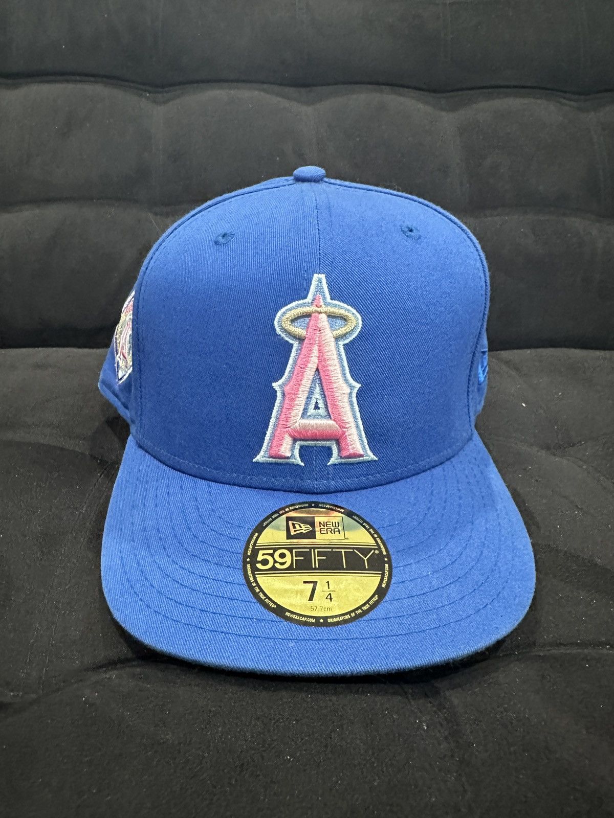 image of Myfitteds x New Era My Fitteds Exclusive Disney Castle Anaheim Angels 7 1/4 in Blue, Men's