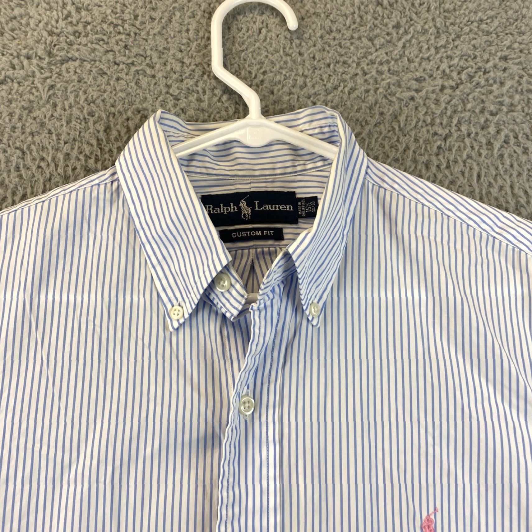 Polo Ralph Lauren VINTAGE Ralph Lauren Polo Shirt Men Large Size 15.5 Blue Cotton Button-Down Long Sleeve Casual Size US M / EU 48-50 / 2 - 5 Thumbnail