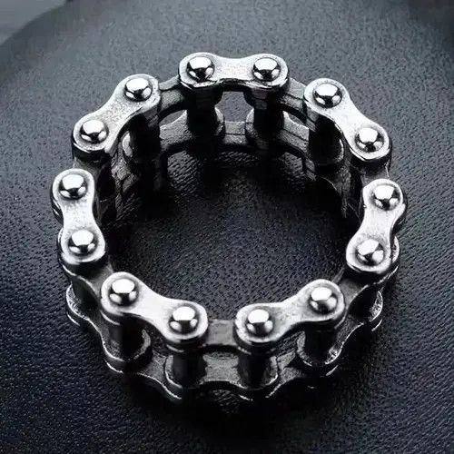 High Sport x Jewelry Vintage Bicycle Chain Ring in Silver, Men's