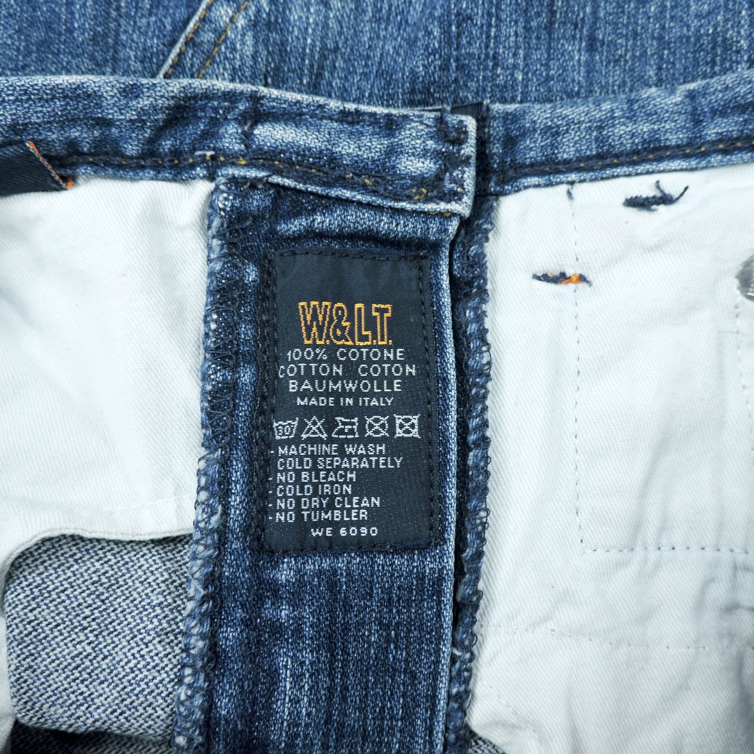 Walter Van Beirendonck W&LT WILD AND LETHAL KISS THE FUTURE DENIM MINI SKIRT Size 26" / US 2 / IT 38 - 4 Thumbnail