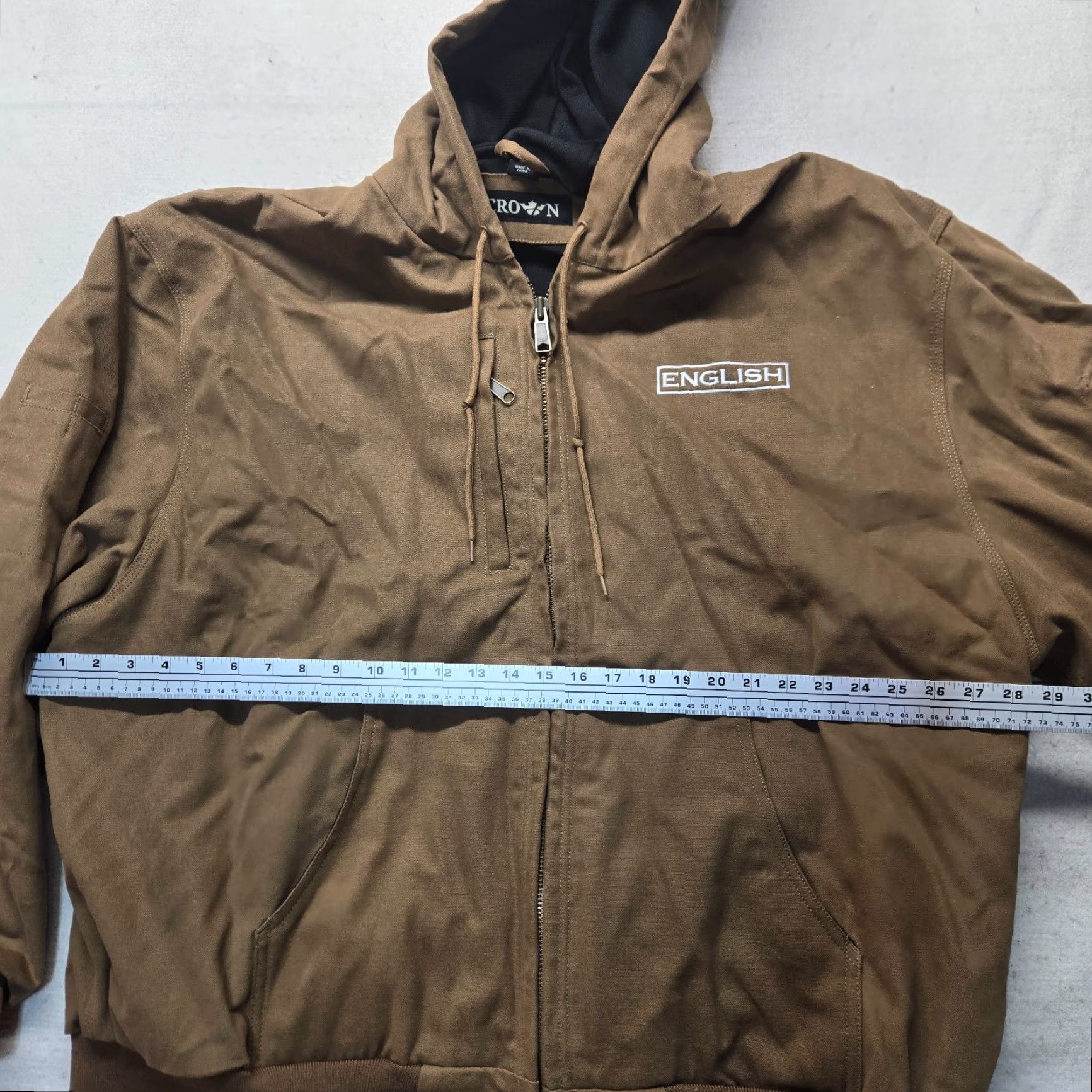 Vintage VINTAGE Crown Jacket Outerwear Canvas Workwear Hooded Full Zip Adult Men’s XXXXL 4XL Brown Cotton Polyester Nylon Lined Insulated Pockets Zip Size US XXL / EU 58 / 5 - 5 Thumbnail