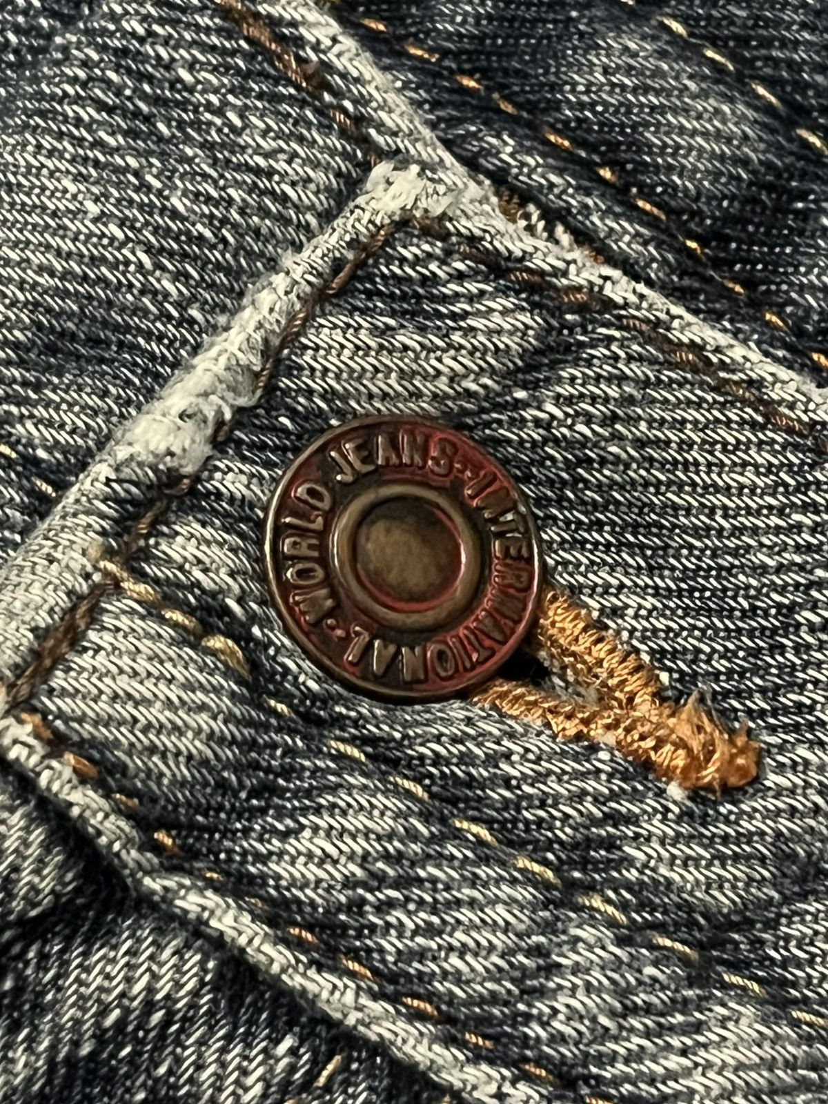 Japanese Brand Vintage Japanese Brand GL Heart Blue Washed Baggy Leg Jeans Size US 36 / EU 52 - 5 Thumbnail