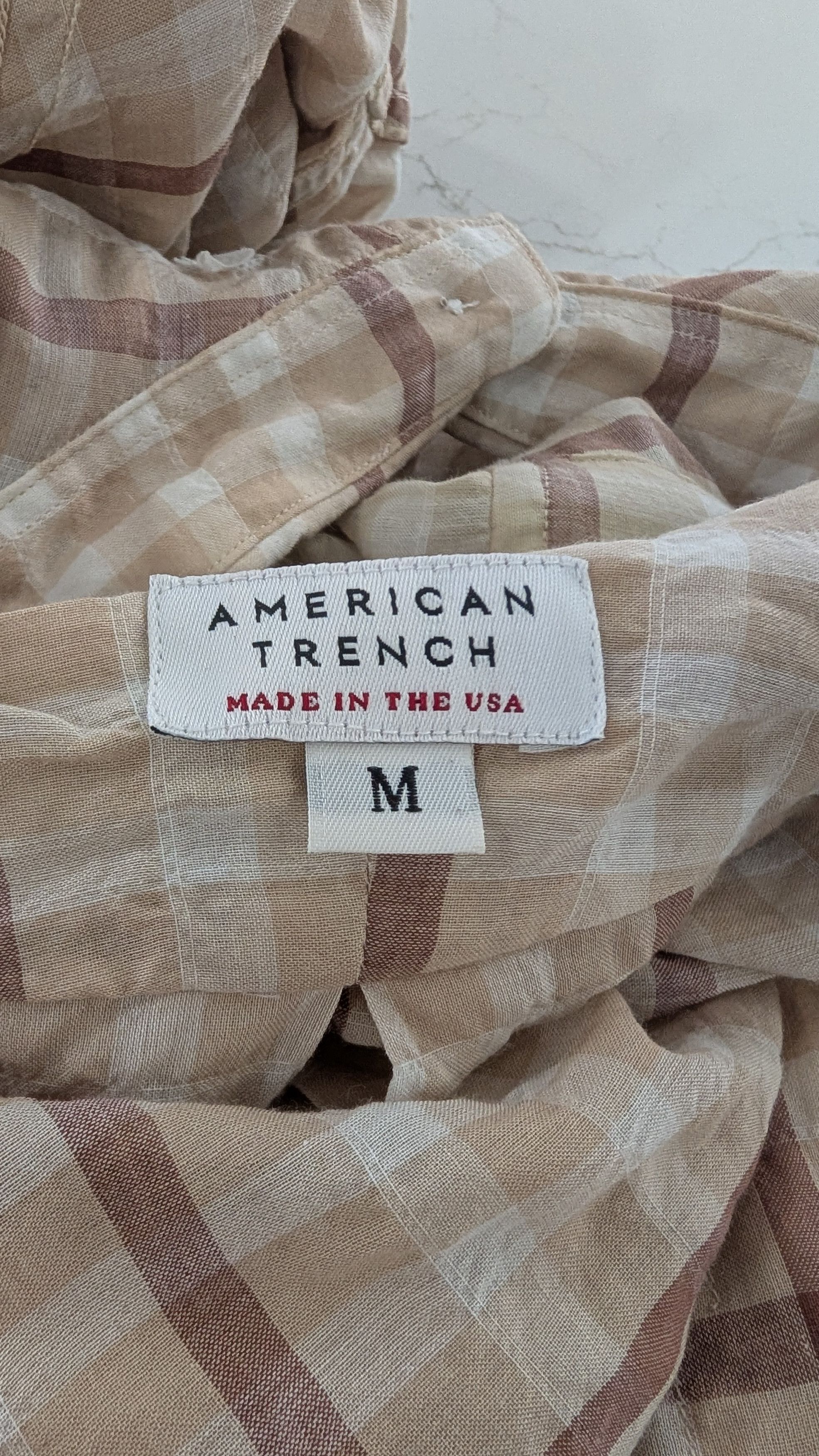 American Trench American Trench Plaid Seersucker Shirt Mens M Size US M / EU 48-50 / 2 - 5 Thumbnail